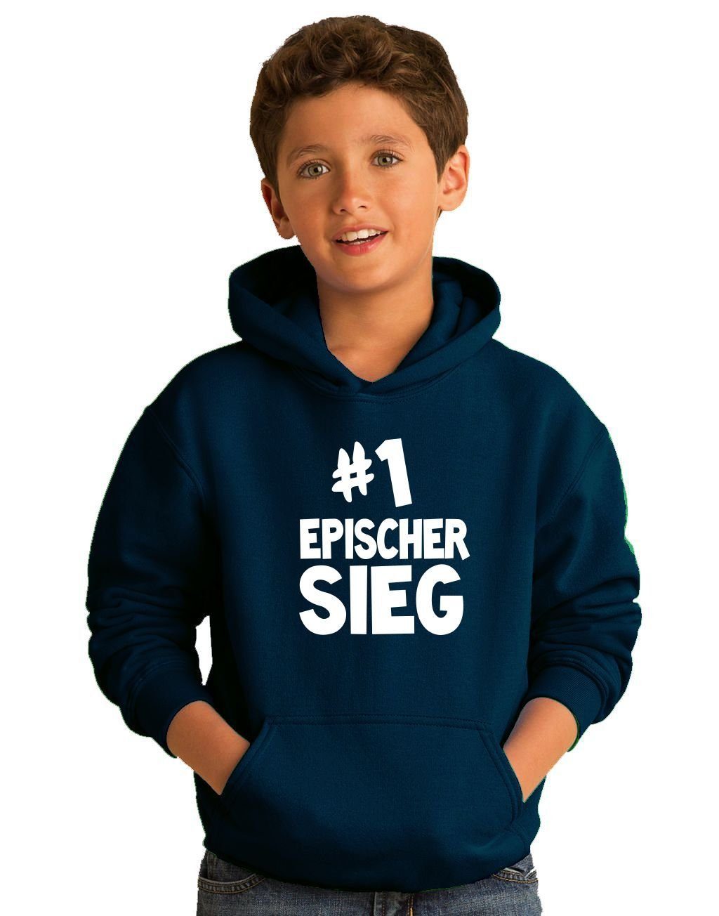 coole-fun-t-shirts Hoodie #1 EPISCHER Sieg Hoodie Sweatshirt mit Kapuze Zocker Gamer
