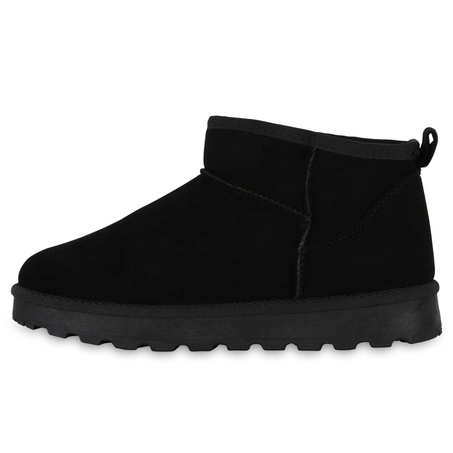 VAN HILL 841491 Winterstiefelette Damen Warm Gefüttert Winter Boots Stiefeletten Profil-Sohle