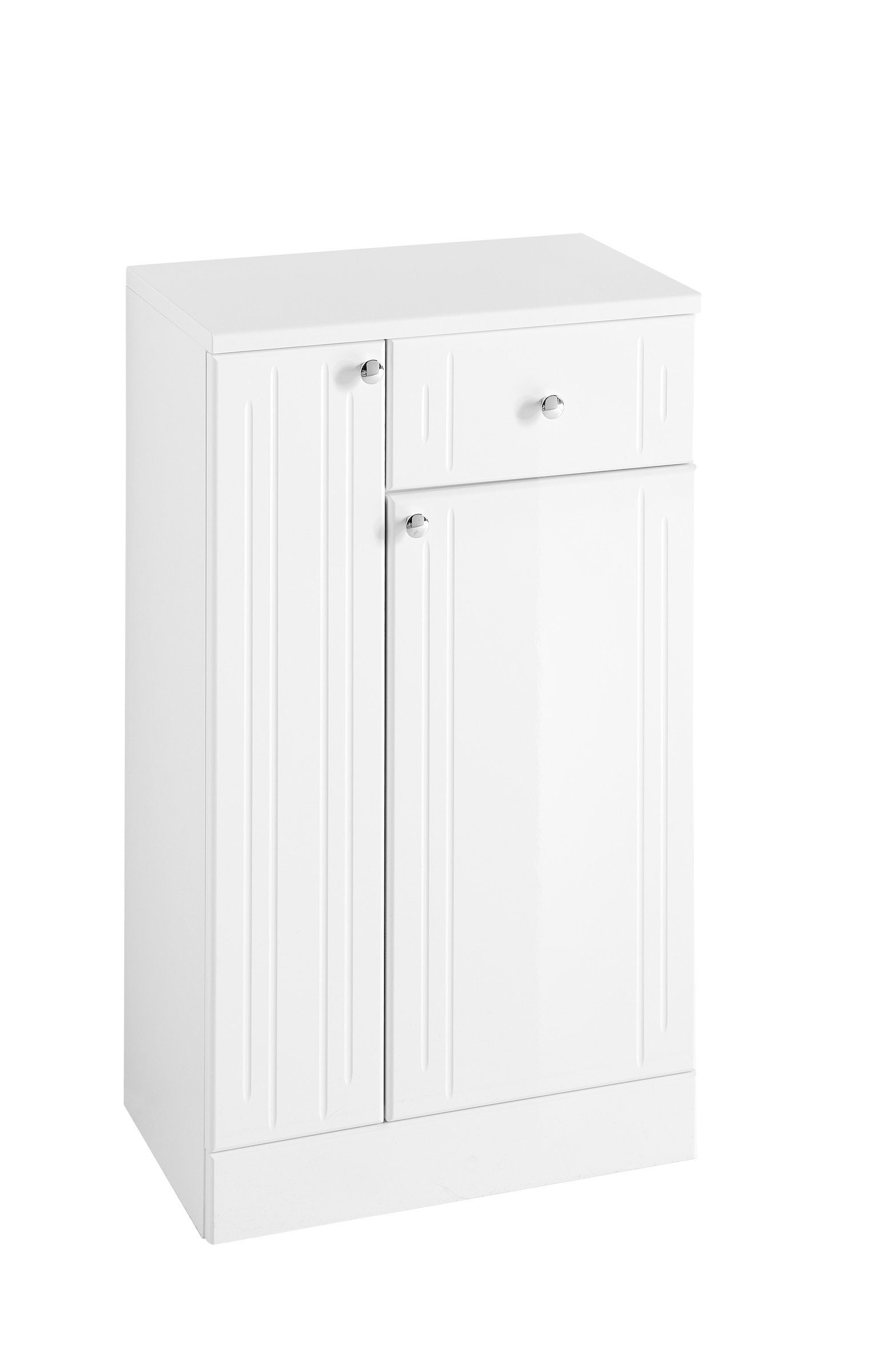 PELIPAL Unterschrank in Weiß hochglanz mit einer Schublade und 2 Türen (BxHxT: 50x85,4x33 cm)