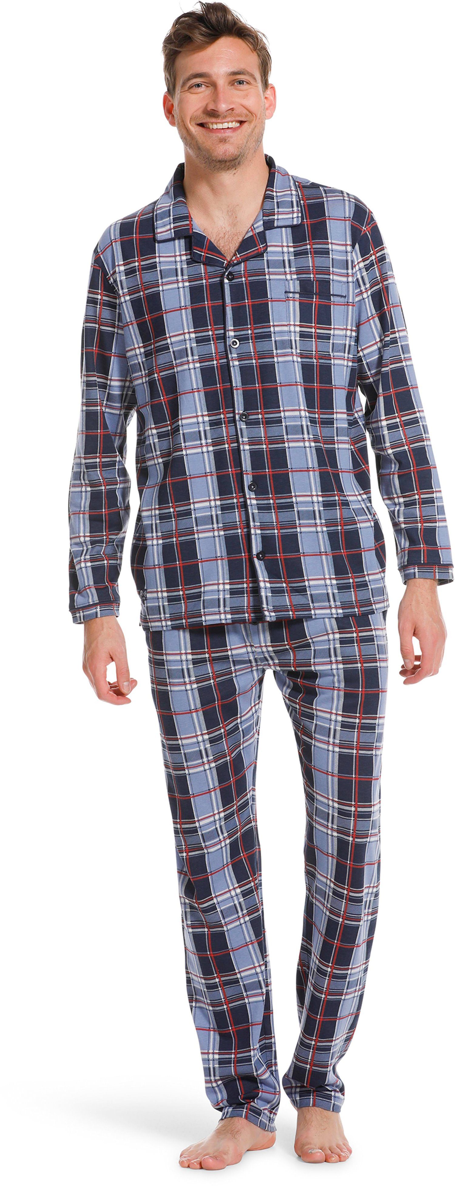 Pastunette Pyjama Herren Schlafanzug geknöpft (2 tlg)