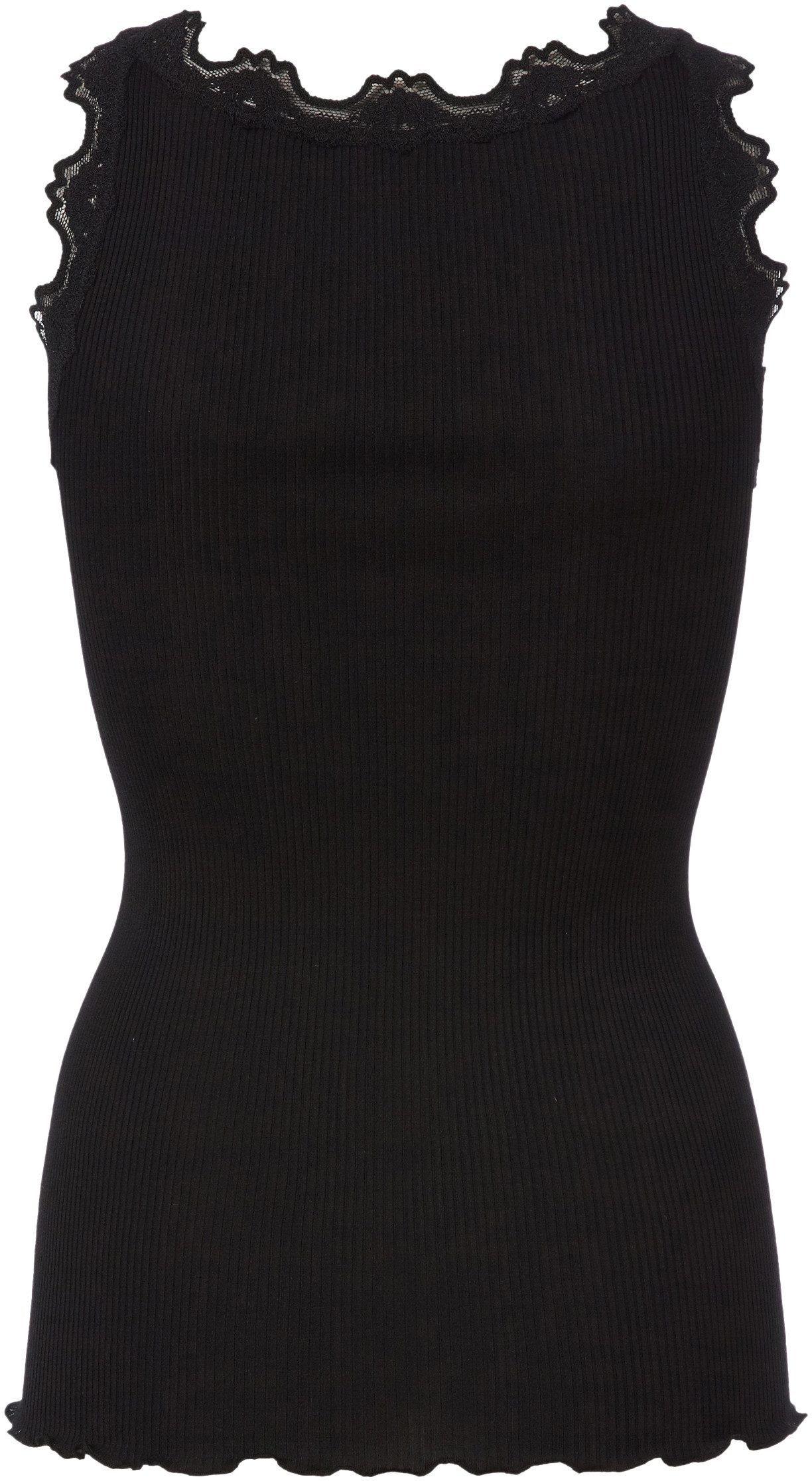 rosemunde Spitzentop Babette Silk Top mit Seide Vintage-Spitzenbesatz, mit Rundhalsausschnitt, hoher Seidenanteil
