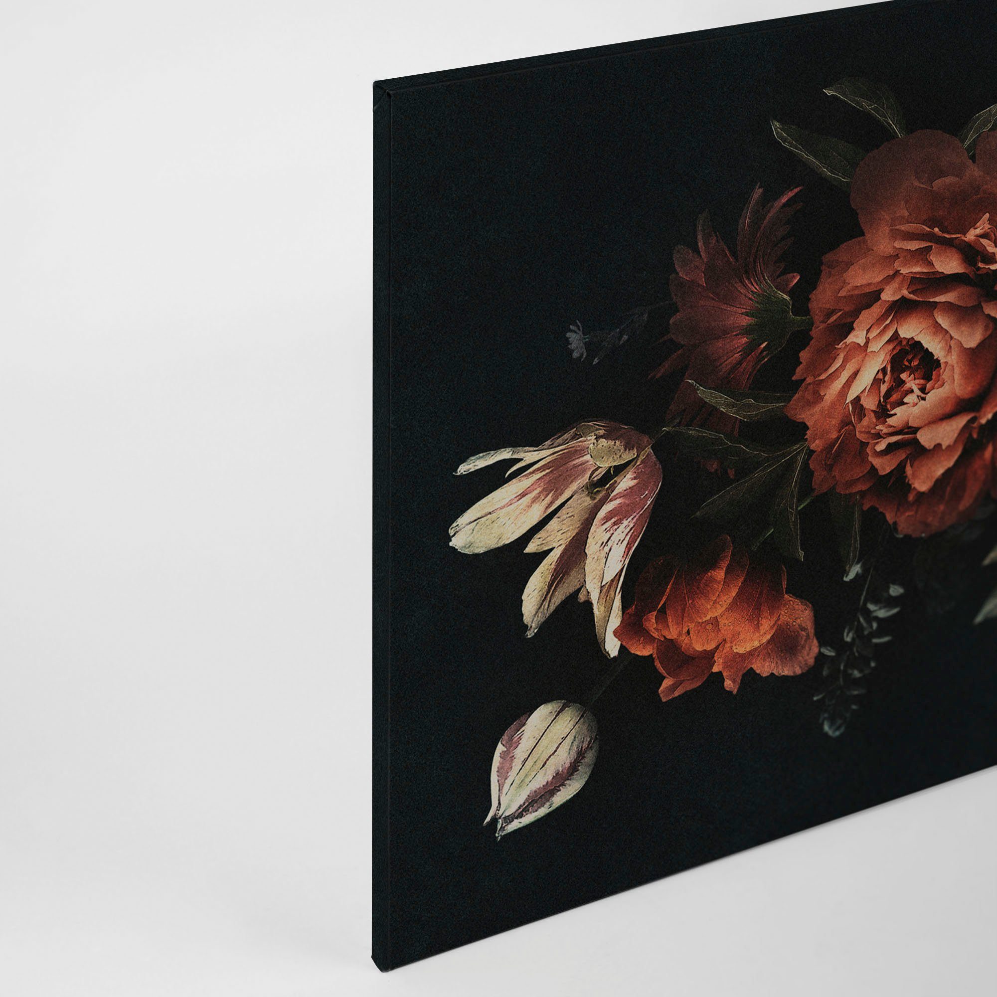 A.S. Création Leinwandbild drama queen, Blumen, Kinder, Kunst (1 St), Keilrahmen Bild Floral Blumen Leinwand-Bild Wohnzimmer modern Wandbild