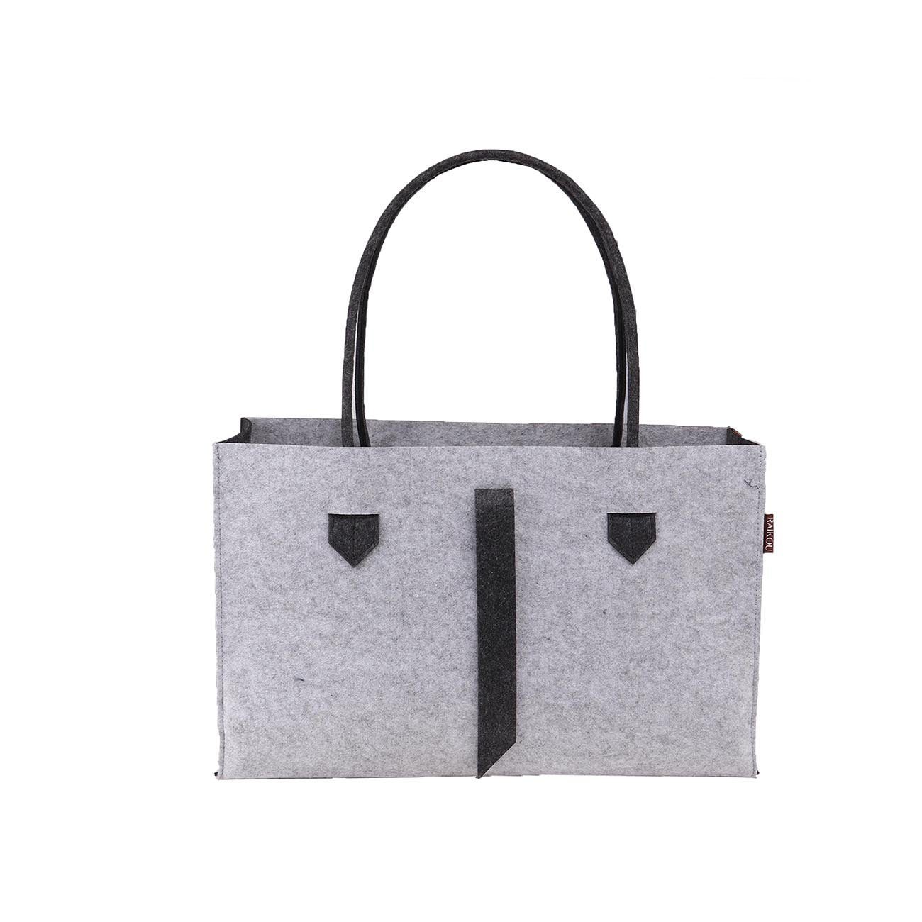 RAIKOU Einkaufsshopper Filztasche Zeitungskorb Kaminholztasche Spielzeugauf günstig online kaufen