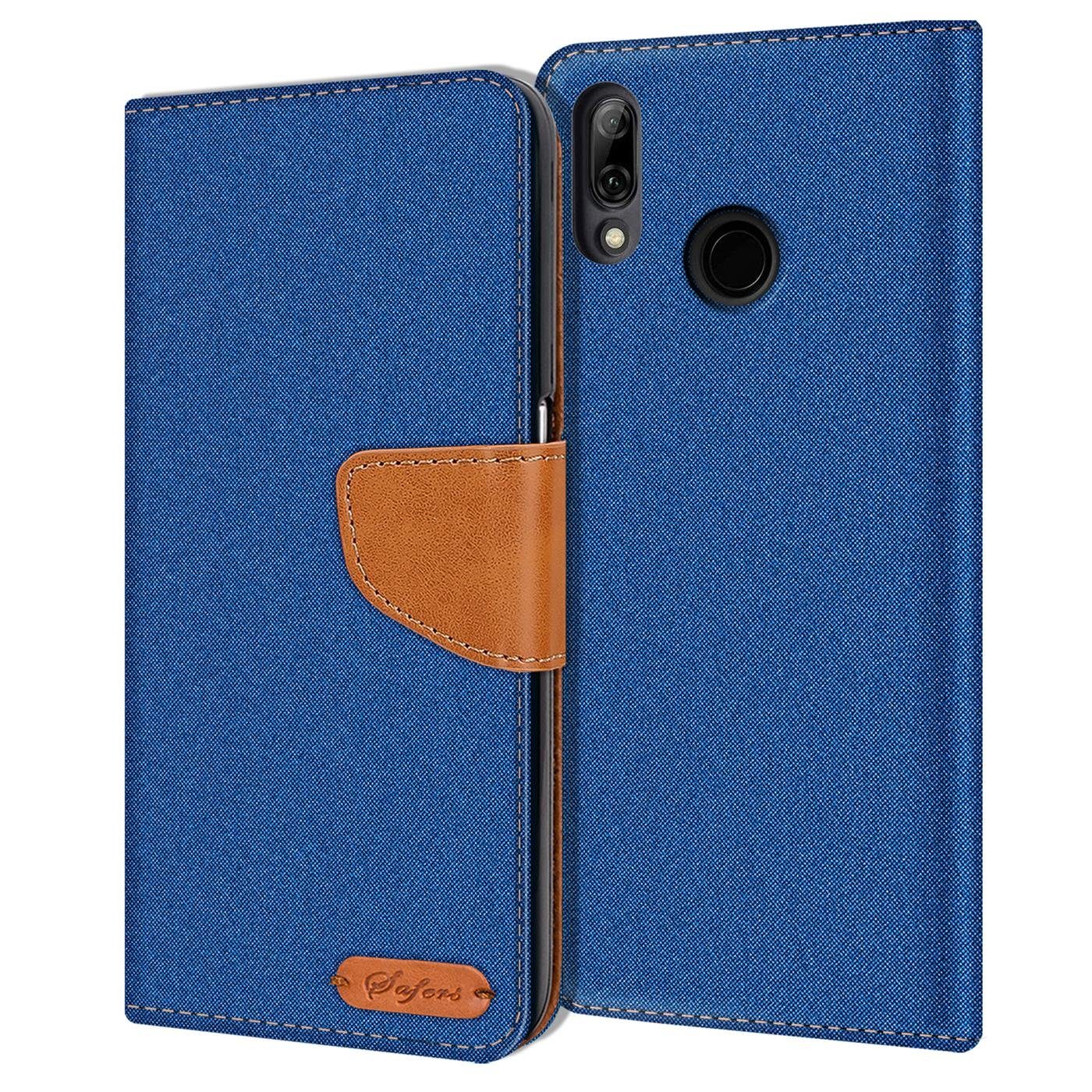 CoolGadget Handyhülle Denim Schutzhülle Flip Case für Huawei P20 Lite 5,8 Zoll, Book Cover Handy Tasche Hülle für P20 Lite Klapphülle