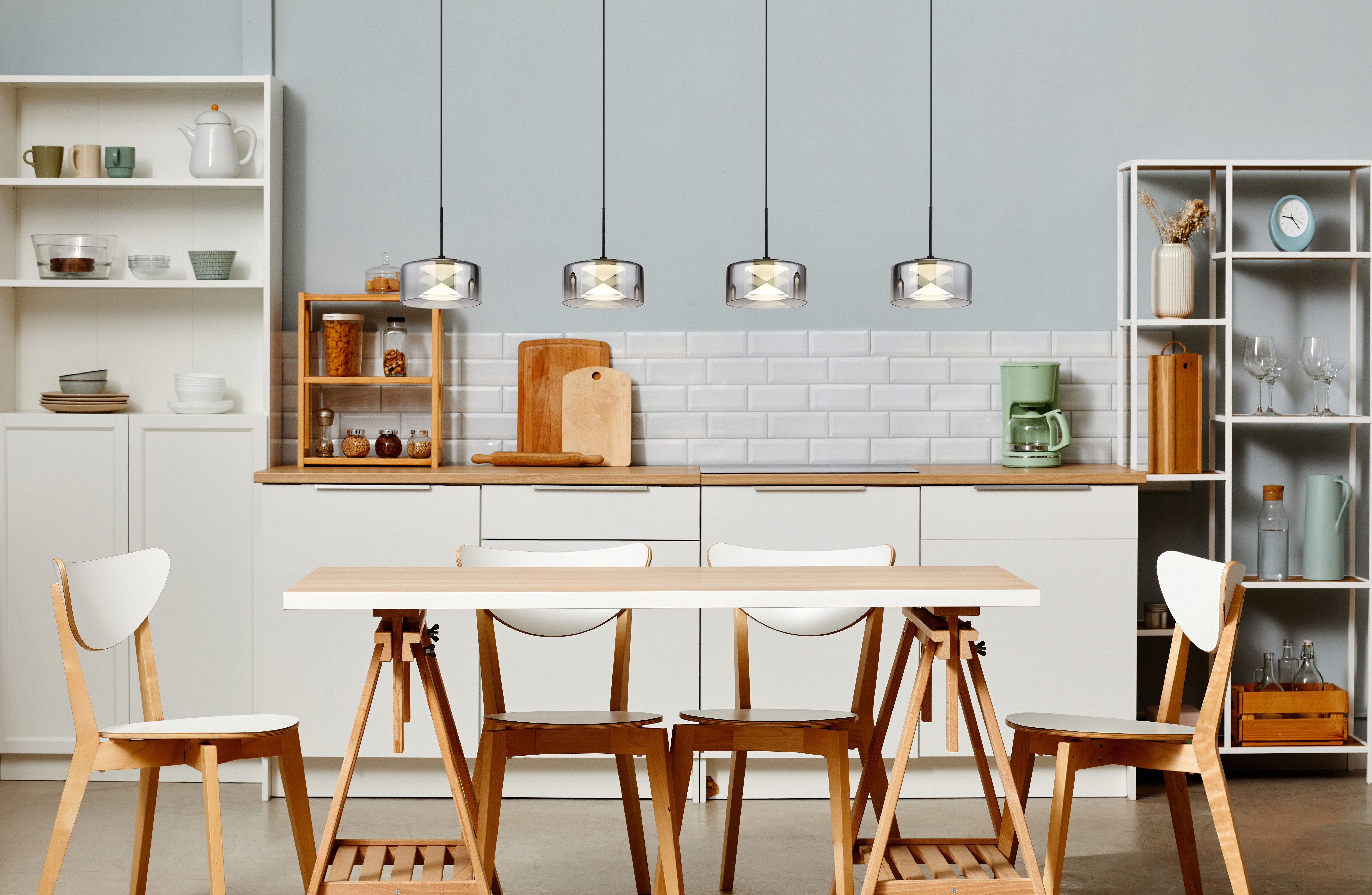 GLOBO LIGHTING LED Pendelleuchte BELINDA, LED fest integriert, Tageslichtweiß, Hängelampe/Hängeleuchte/Wohnzimmer/Esstisch/elegant