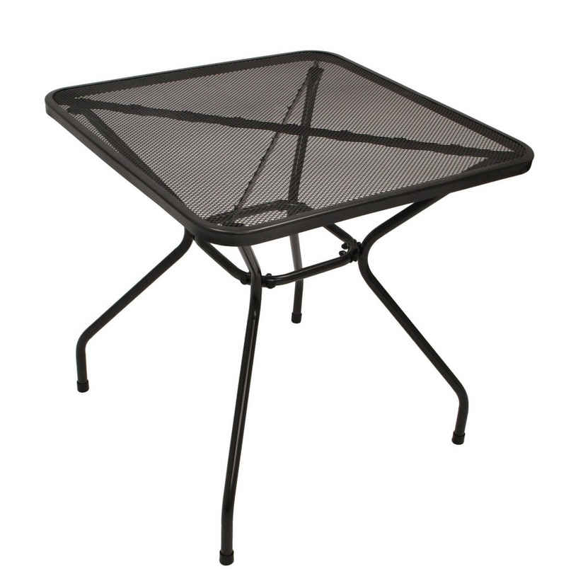 DEGAMO Bistrotisch CLASSIC (1-St), quadratisch 70x70cm, Stahl und Streckmetall anthrazit