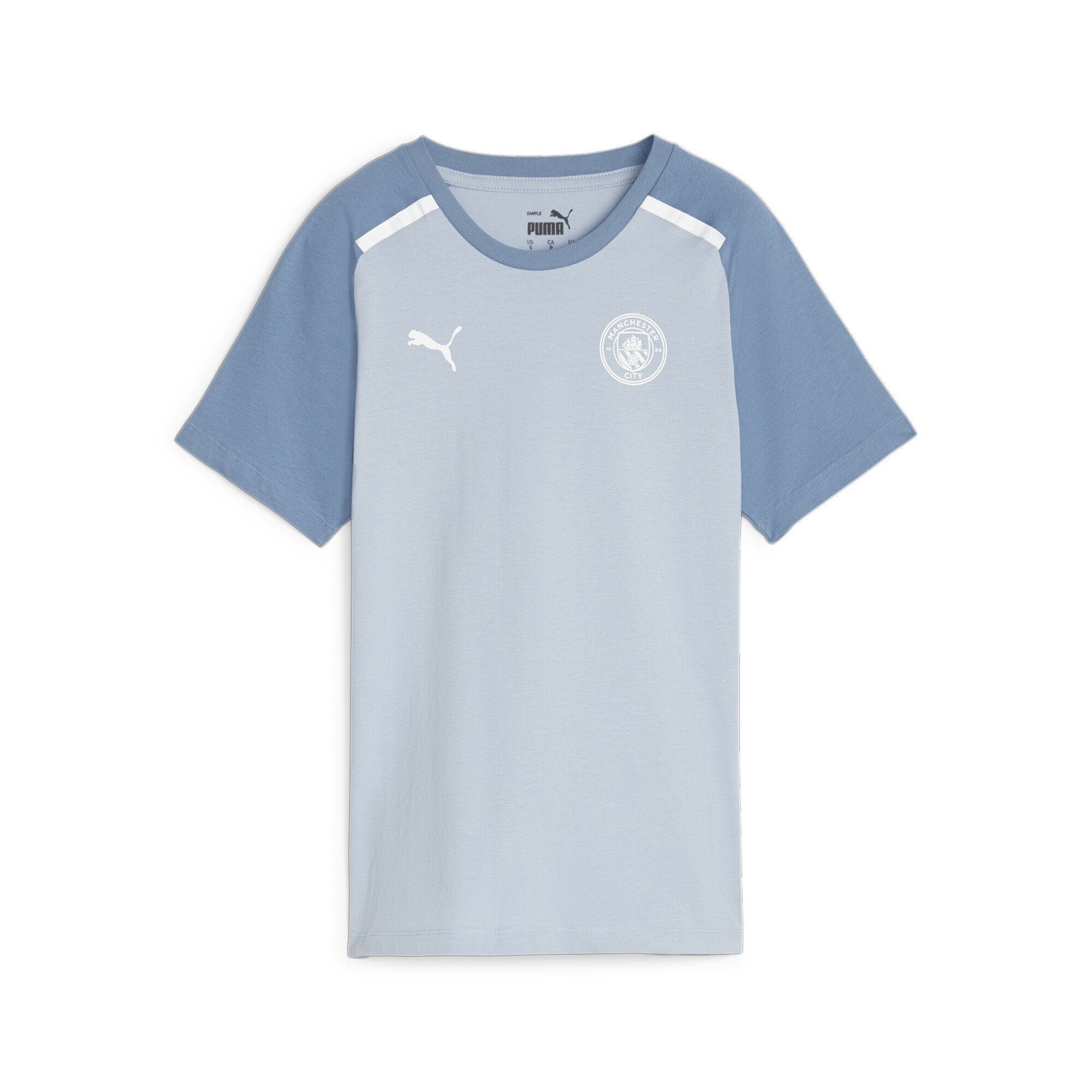 PUMA T-Shirt Manchester City Football Casuals T-Shirt Herren Blue Wash Deep Dive