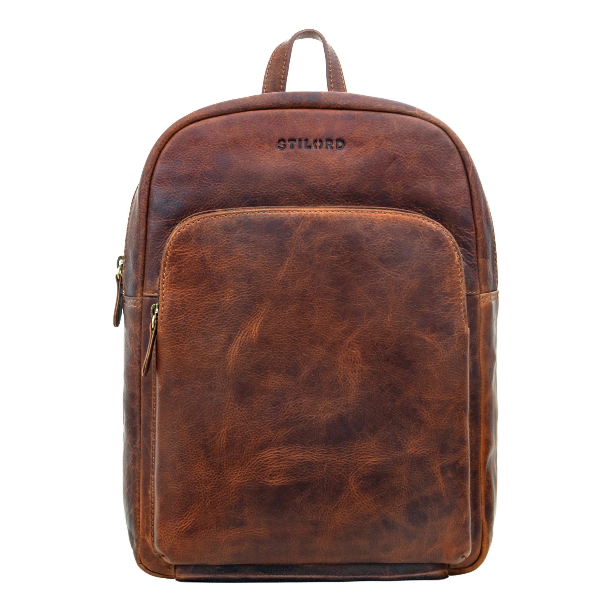 STILORD Notebookrucksack "Jona" Lederrucksack mit Laptopfach günstig online kaufen