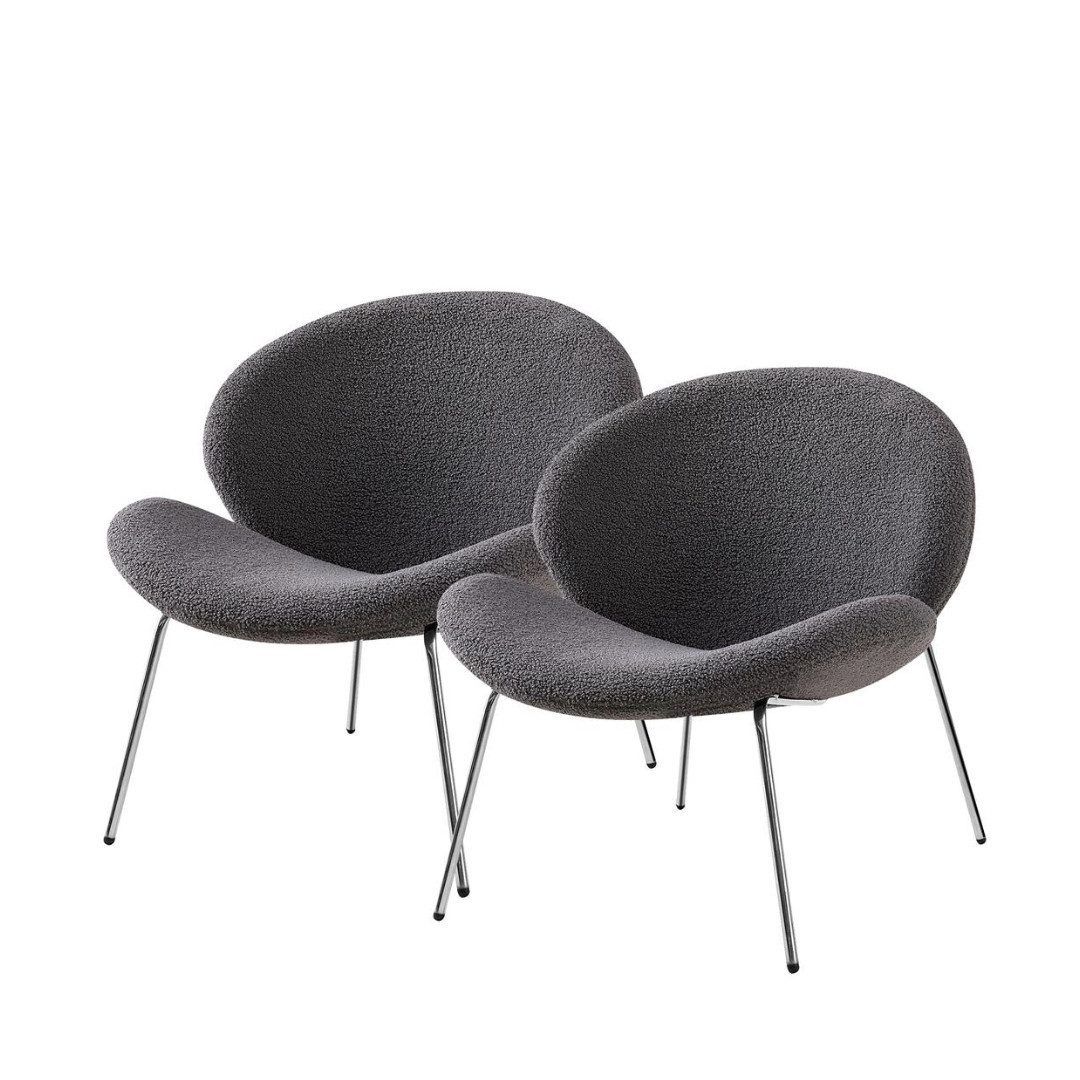 Qiyano Esszimmerstuhl Lounge Stuhl 2er Set günstig online kaufen