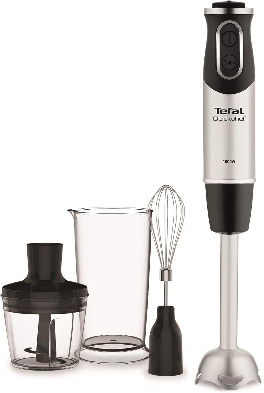 Tefal Stabmixer Mixer Quickchef 3-in-1 HB656838 Stabmixer, 1000 W, 1000,00 W, Turbo"-Funktion; Schneiden, Rühren, Mischen