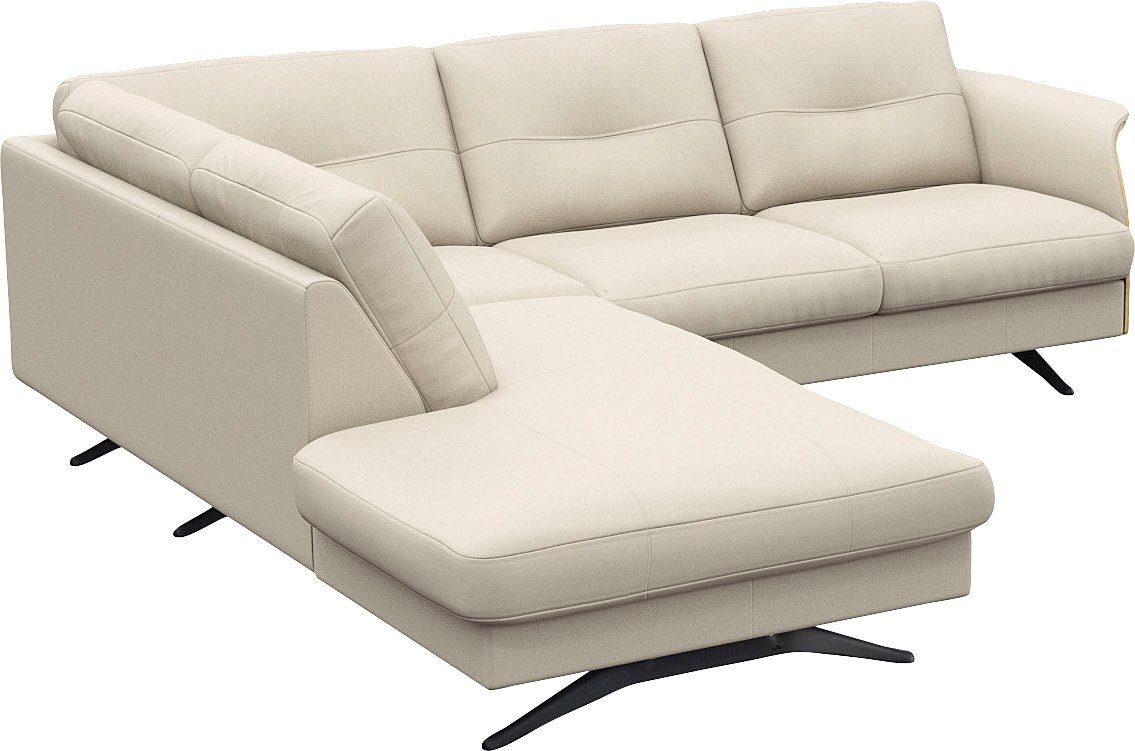 FLEXLUX Ecksofa Glow, super bequem durch hochwertigem Sitzaufbau mit Federkern, L-Form, Modernes skandinavisches Design