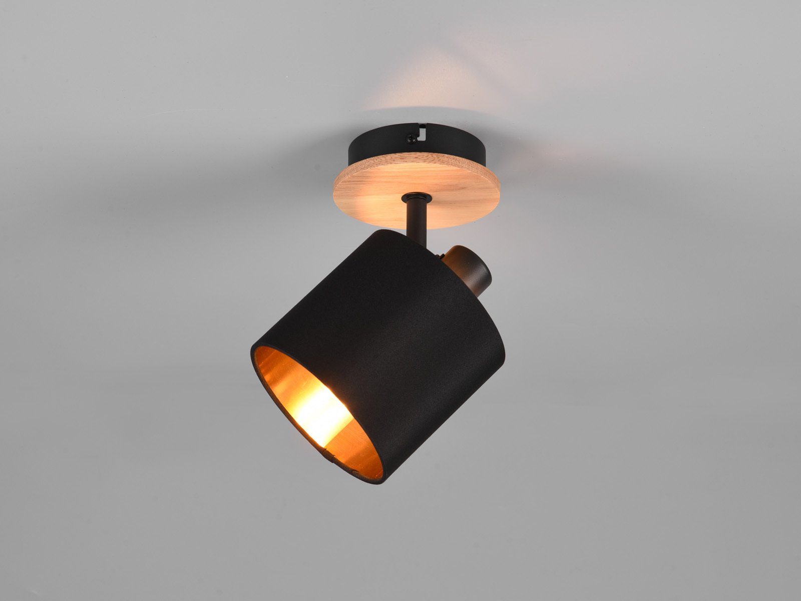 Reality Leuchten LED Wandstrahler, Dimmfunktion, LED wechselbar, Warmweiß, innen, Holz-lampe klein-e Wand-lampe Treppenhaus Nachttisch, Höhe 19cm