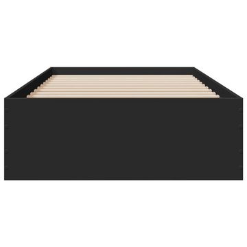 vidaXL Bett Bettgestell mit Schubladen Schwarz 75x190 cm Holzwerkstoff