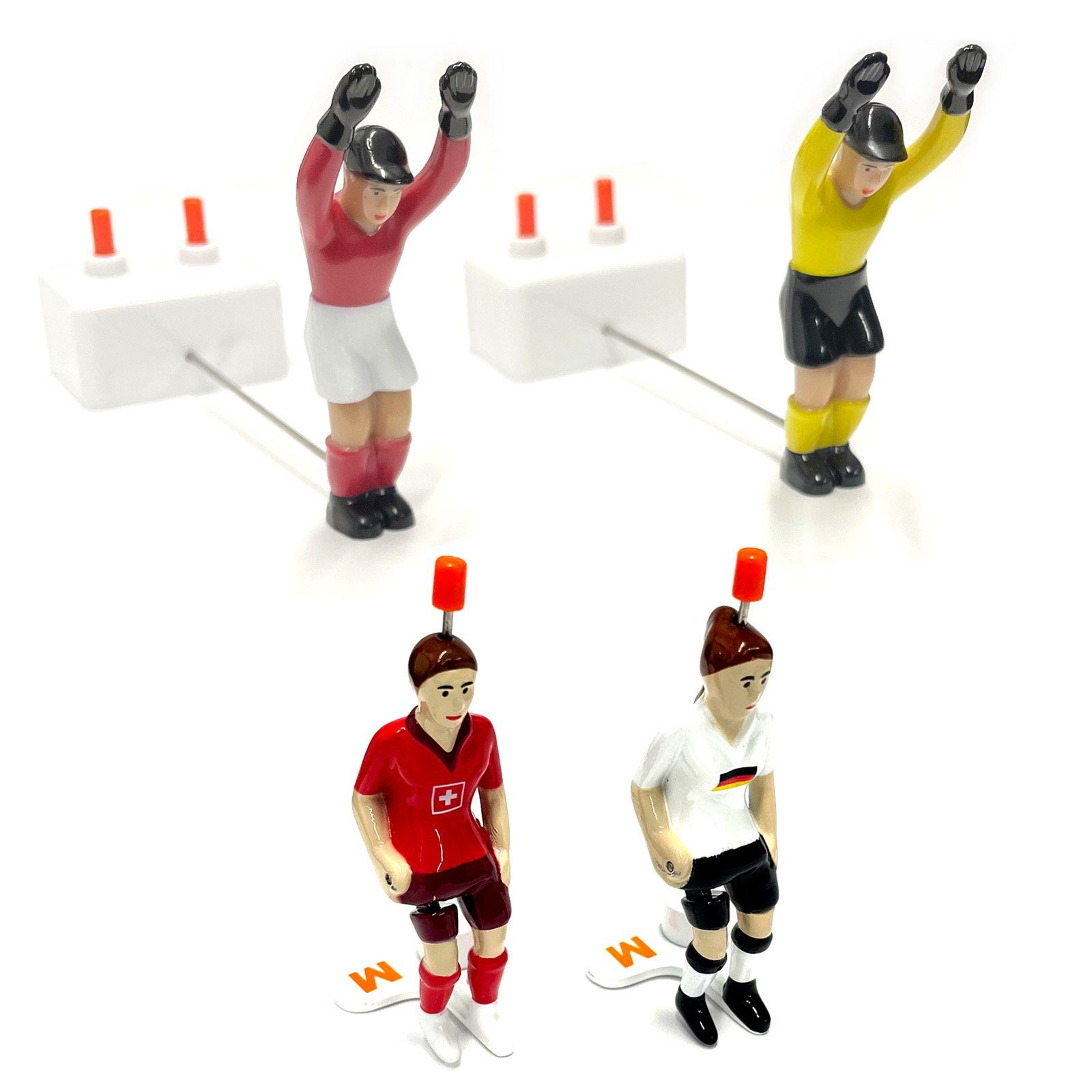 Tipp-Kick Tischfußballspiel Tipp-Kick Mania Migros Edition Tischfußball Tisch Fußball Spiel (2-tlg), inkl. Spielfeld, Tore, Banden, Kicker & Torwart