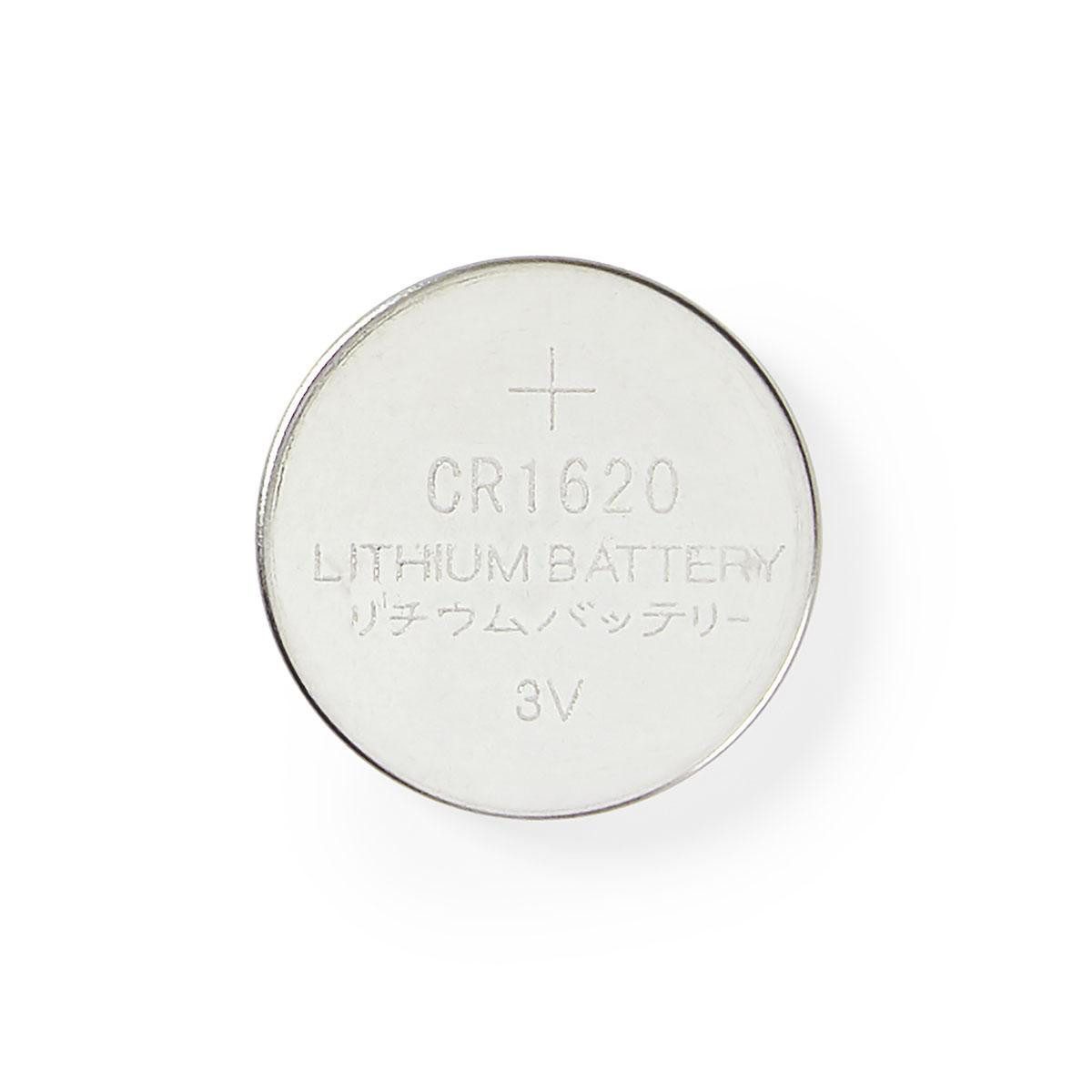 Nedis BALCR16205BL Batterie, (5 St), Lithium-Zelle CR1620, langlebig, für Fernbedienungen, Uhren, Büro