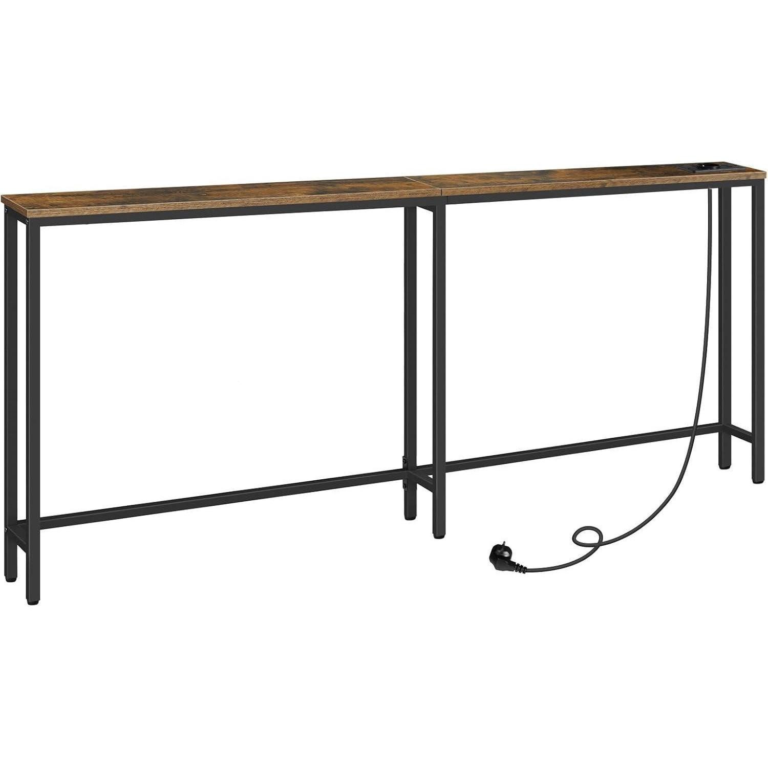 LuxusKollektion Konsolentisch Schmaler Konsolentisch mit Steckdosenleiste u günstig online kaufen