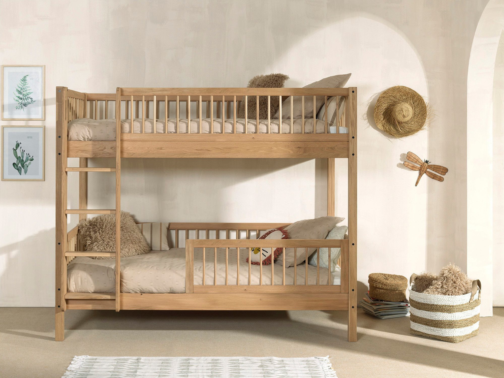Home affaire Etagenbett "Eiche massiv, Made in Europe, langlebige Qualität" günstig online kaufen