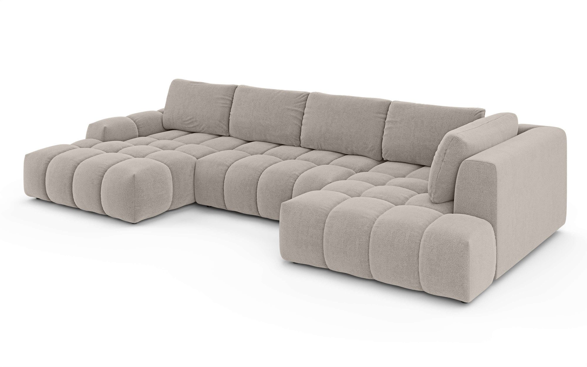 OTTO home Wohnlandschaft AZITA U-Form, Breite 363 cm - OTTO. Verlässliche Qualität., wahlweise als Schlafsofa mit Bettkasten, Bubble-Optik – Bild 5 von 5