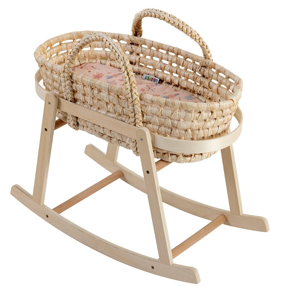 howa Puppenwiege miniflowers, aus Holz mit herausnehmbaren Puppentragekorb günstig online kaufen
