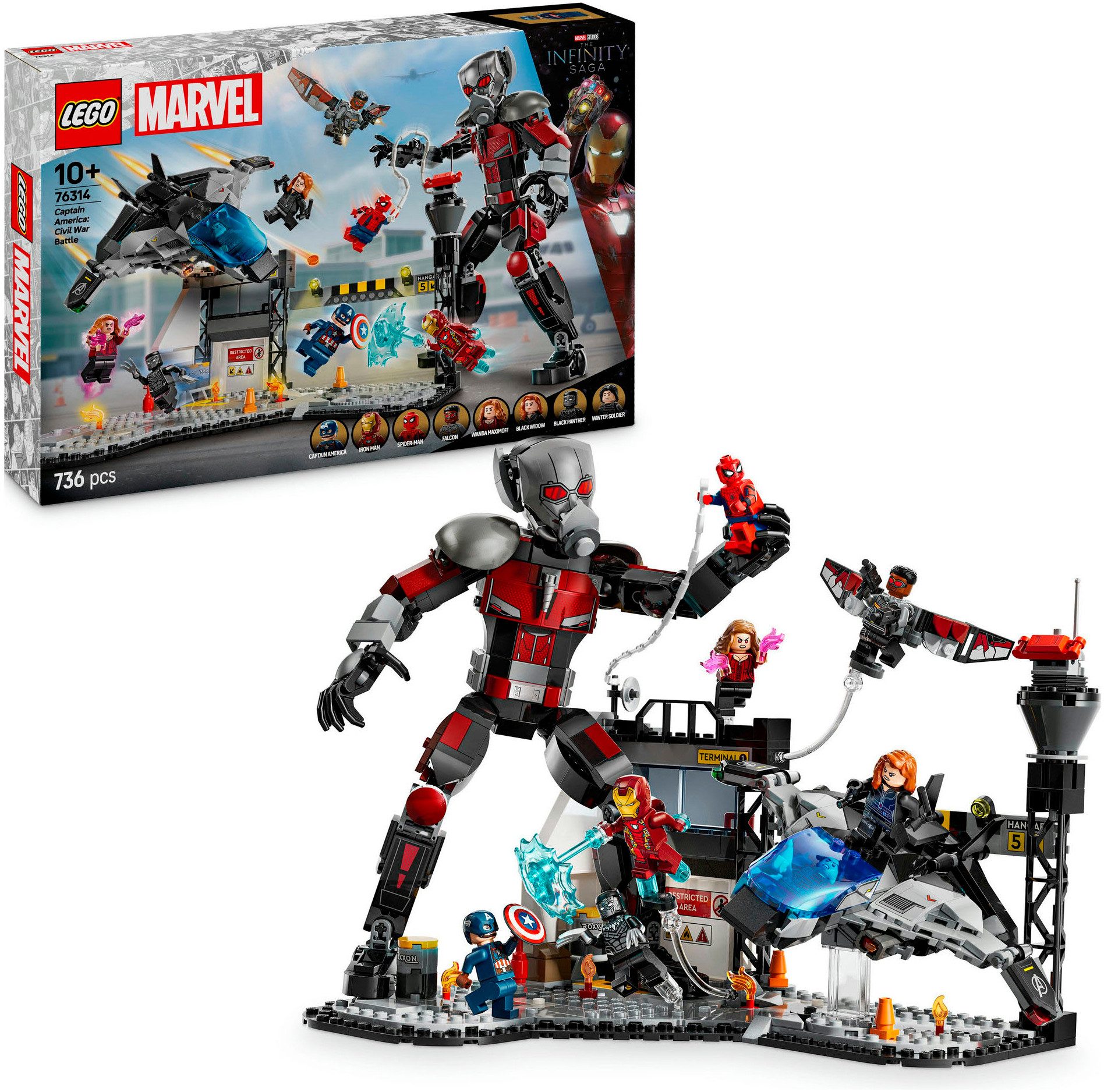 LEGO® Captain America: Civil War Actionduell (76314), LEGO Super Heroes Kon günstig online kaufen