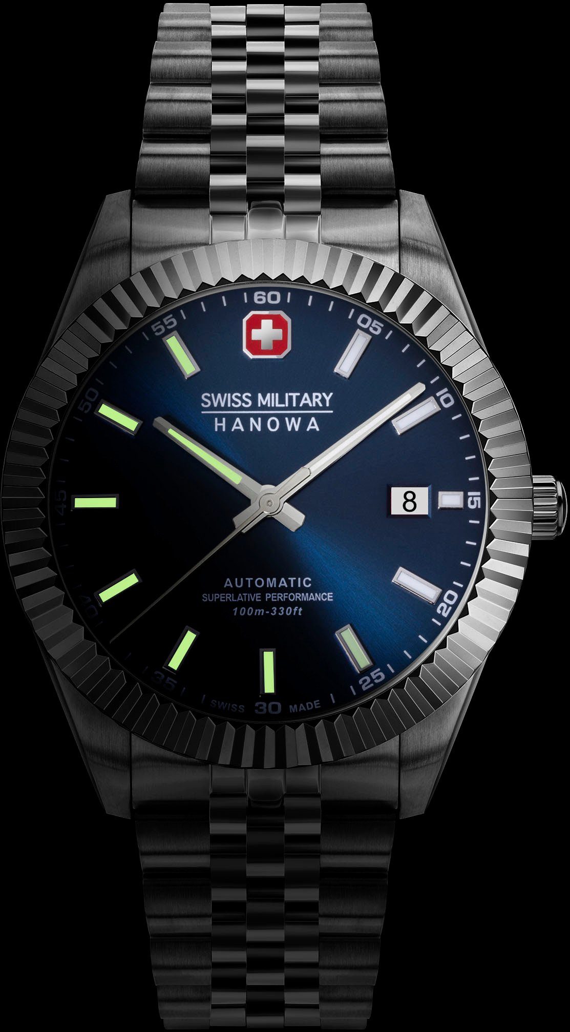 Swiss Schweizer Uhr SMWGL0002102 Blau Hanowa AUTOMATIC DILIGENTER, Military