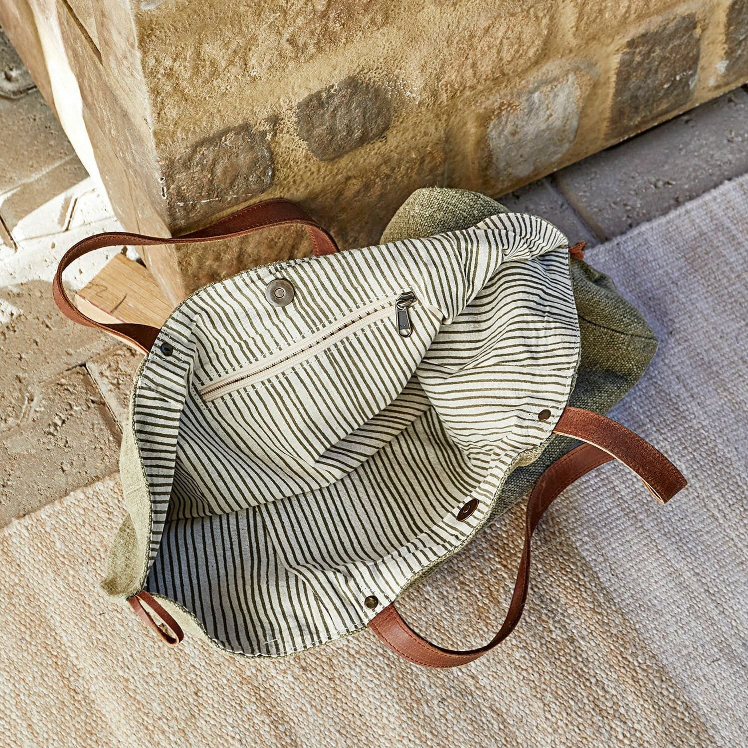 Mirabeau Handtasche Tasche Soleil grün/braun – Bild 5 von 5