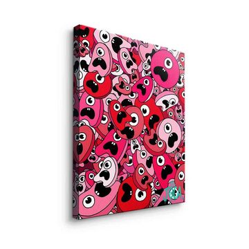 DOTCOMCANVAS® Leinwandbild Sordins Pink, Leinwandbild Sordins Pink comic Figur pink rot hochkant