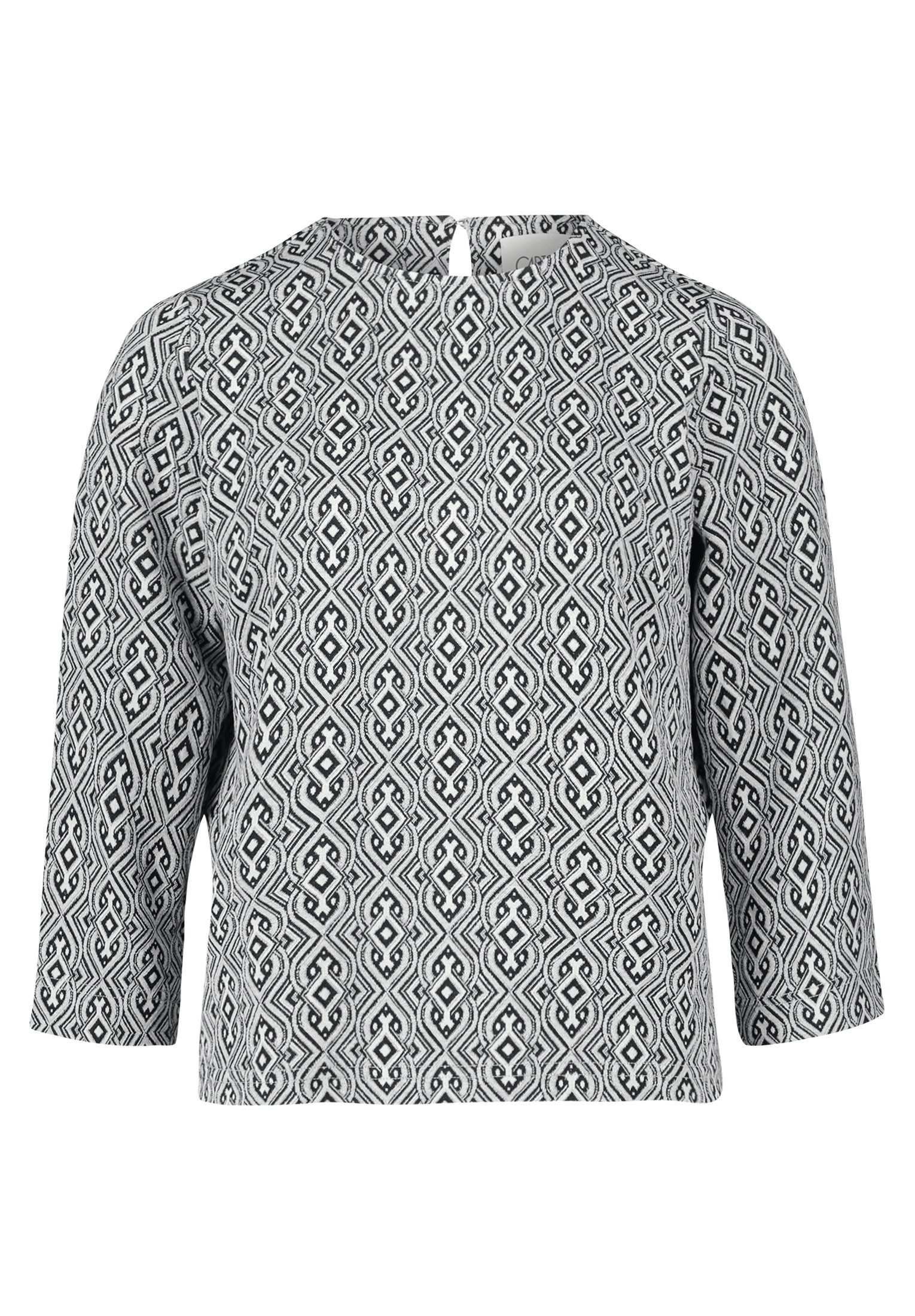 Cartoon Shirtbluse Damen mit Jacquard