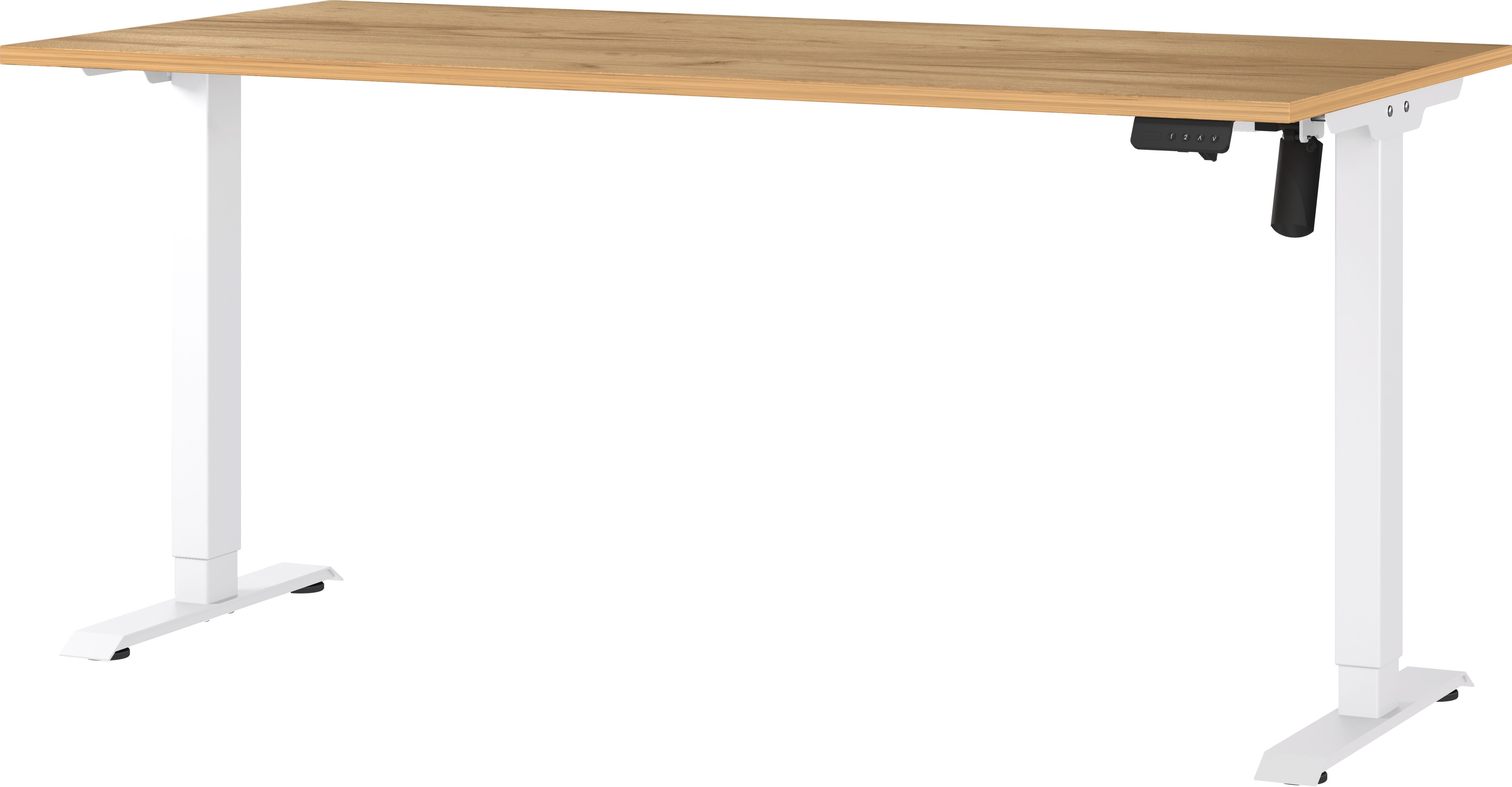 GERMANIA Schreibtisch Boras, Breite 120/140/160/180 cm, Metallgestell, elektrisch höhenverstellbar