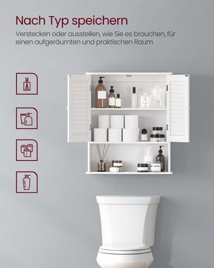 VASAGLE Hängeschrank Badezimmerschrank Wandschrank, 20 x 60 x 70 cm
