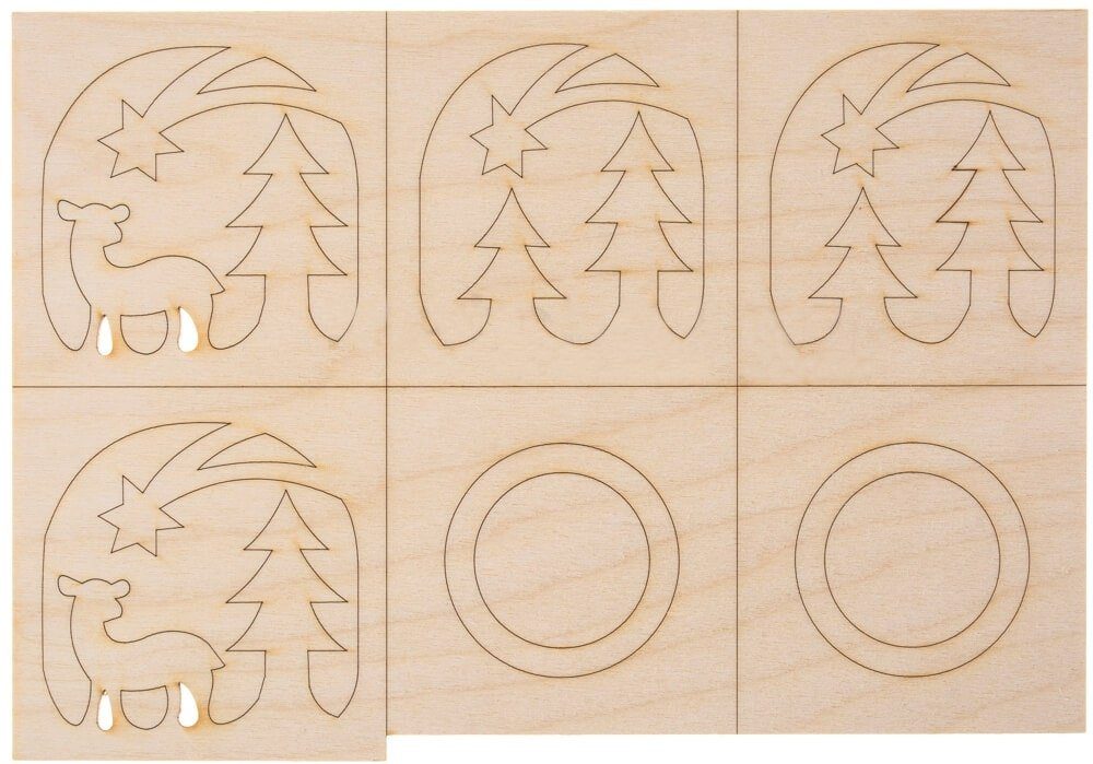 matches21 HOME & HOBBY Weihnachtlich Windlicht Laubsägevorlage Holzbaukaste günstig online kaufen