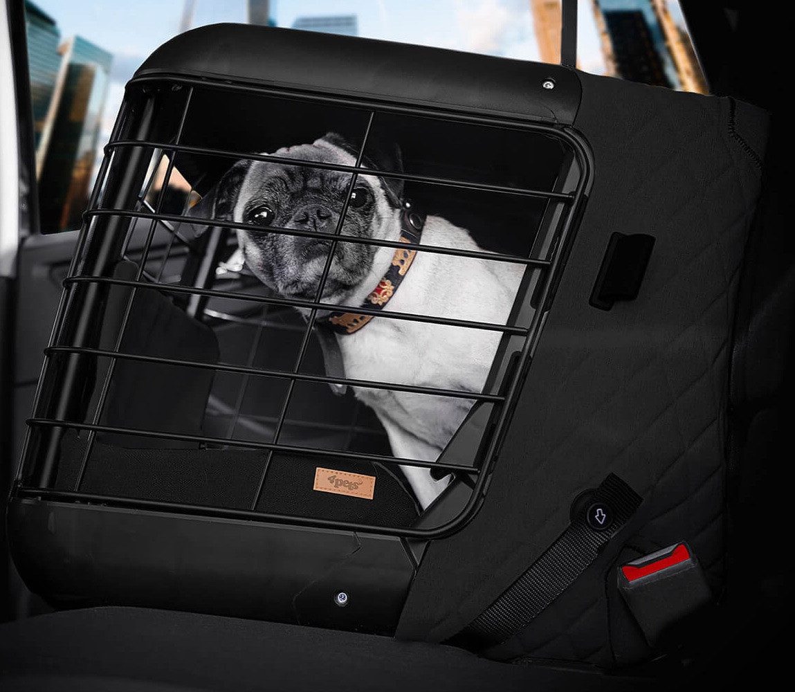 4pets Hunde-Transportbox Caree Transportbox für Haustiere bis 15 kg, Transportsystem für kleine Hunde und Katzen bis 15 kg