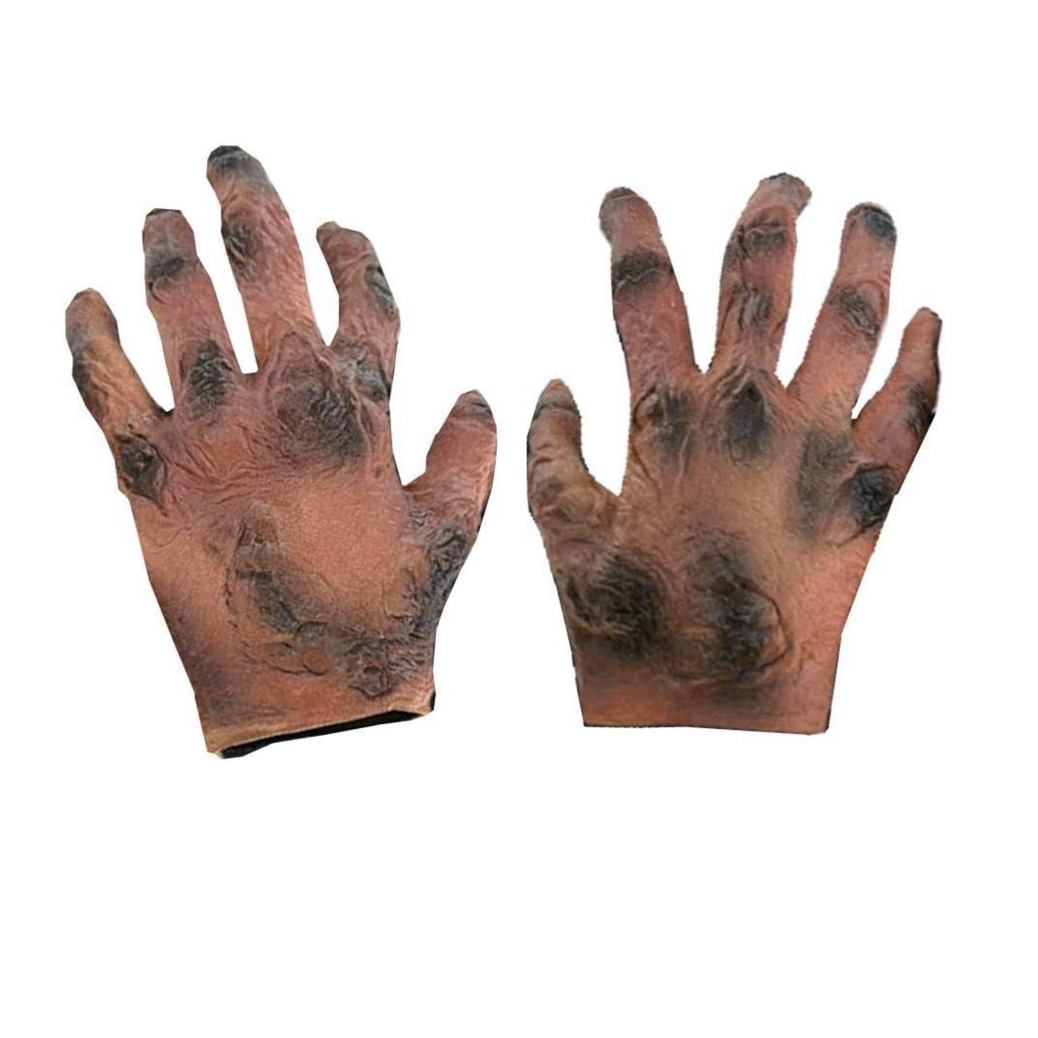 LuxusKollektion Fäustlinge Handschuhe Totenkopf Haarig Braune Unisex (1-St)
