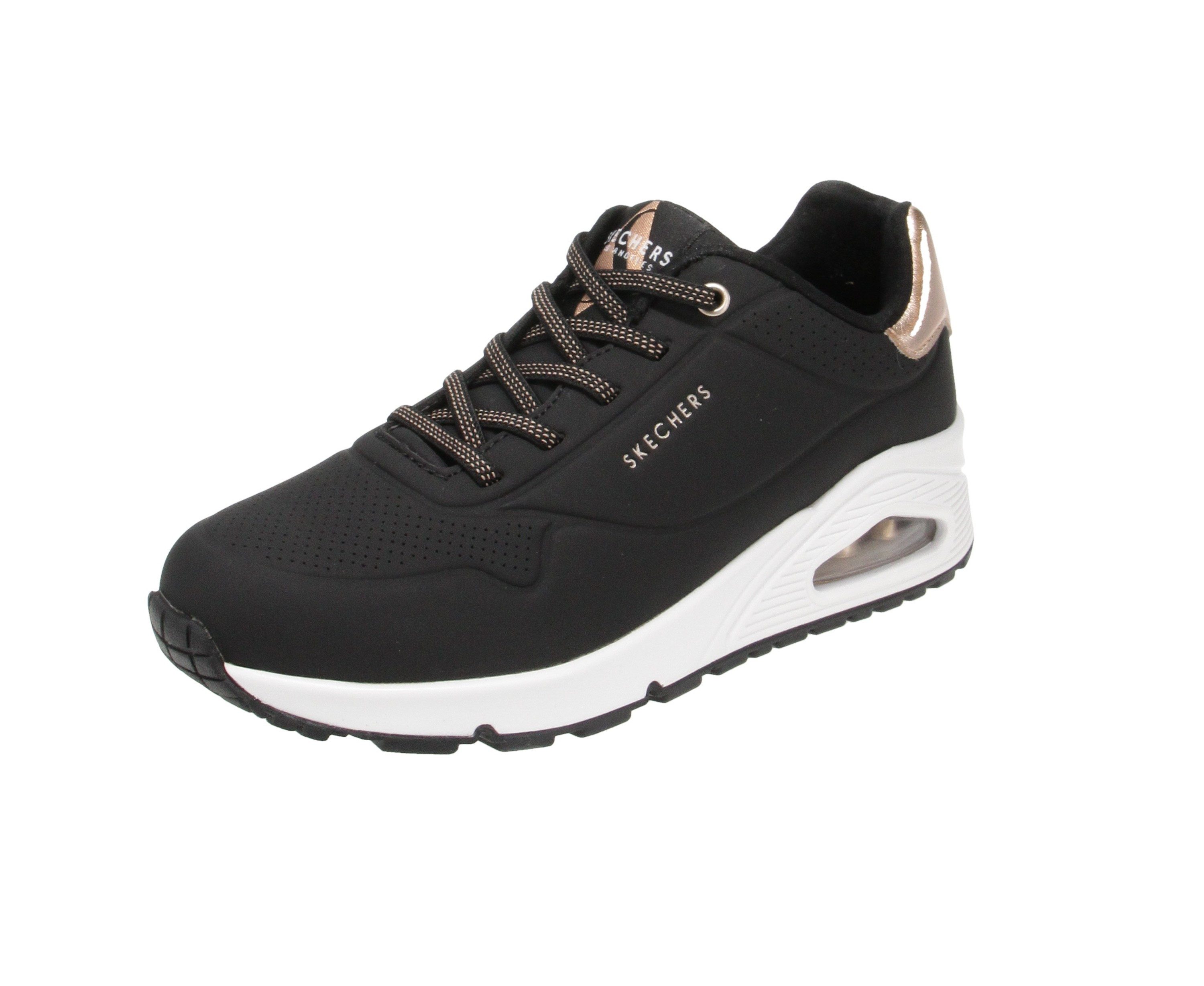 Skechers Skechers 155196 Uno Shimmer - Damen Schuhe Sneaker - BLK-Schwarz Sneaker