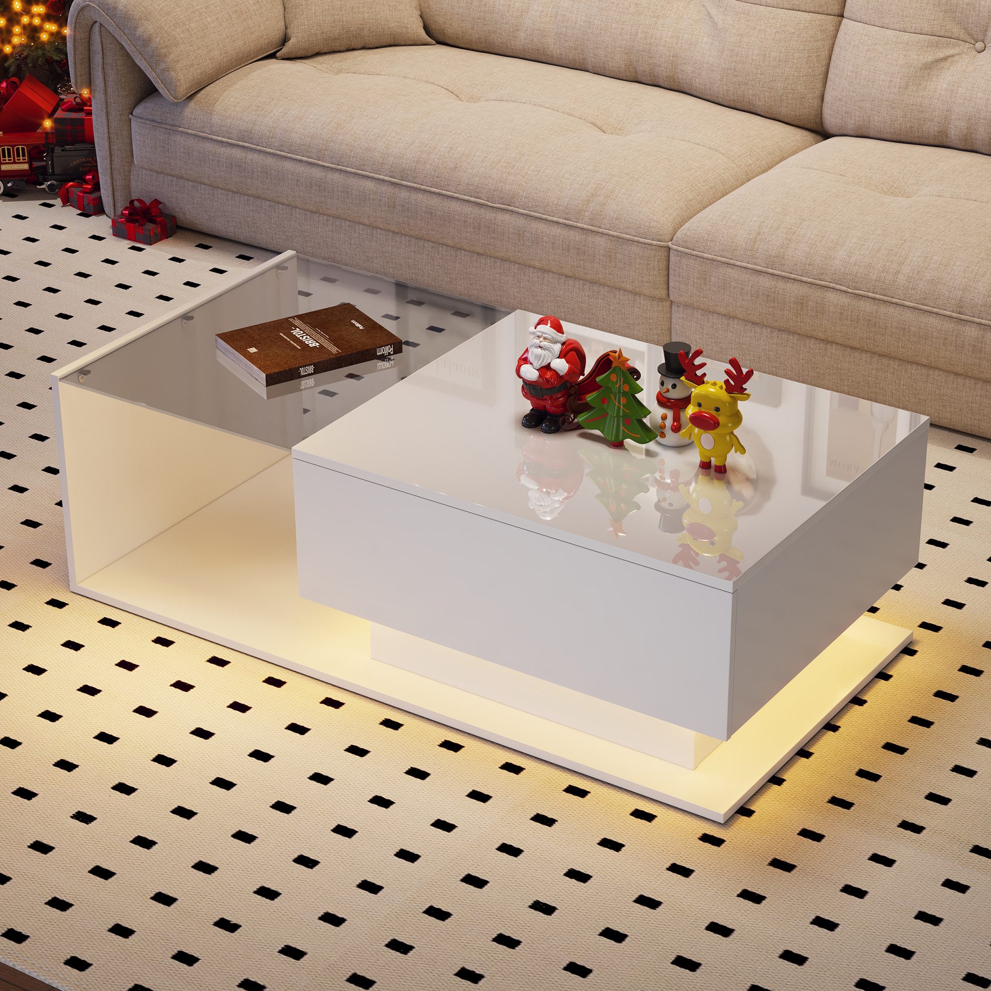 Refined Living Couchtisch in Hochglanz Wohnzimmertisch günstig online kaufen
