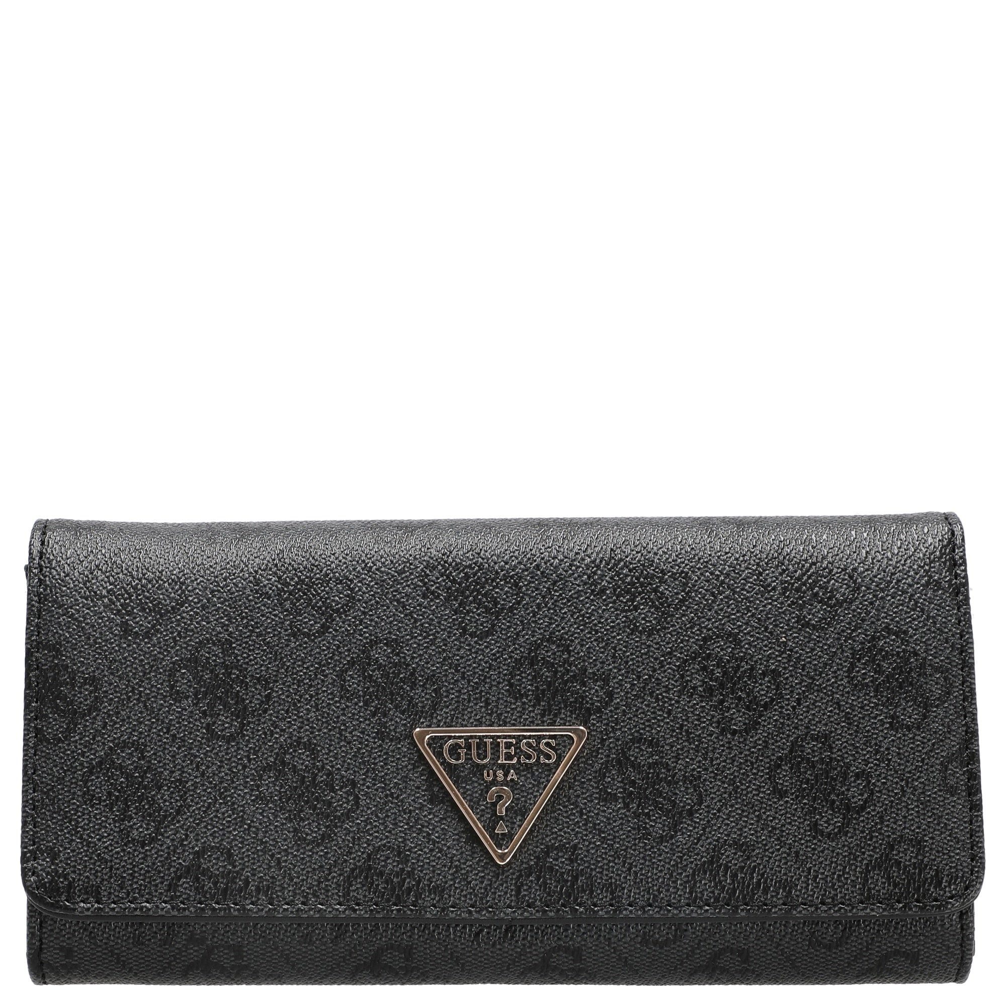 Guess Geldbörse Laurel ll SLG Flap - Geldbörse 6cc 20 cm (coal logo) günstig online kaufen