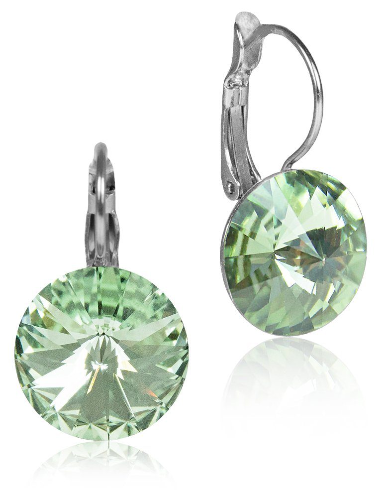 LUISIA® Paar Ohrhänger Ohrringe "Rivoli" mit 14 mm Kristallen von Swarovski® 2-tlg., inkl. Schmuckbox mehr