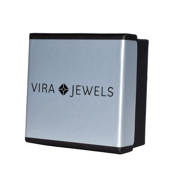 Vira Jewels Fingerring 925-Sterling Silber rotvergoldet Glänzend Rauchquarz dunkelbraun