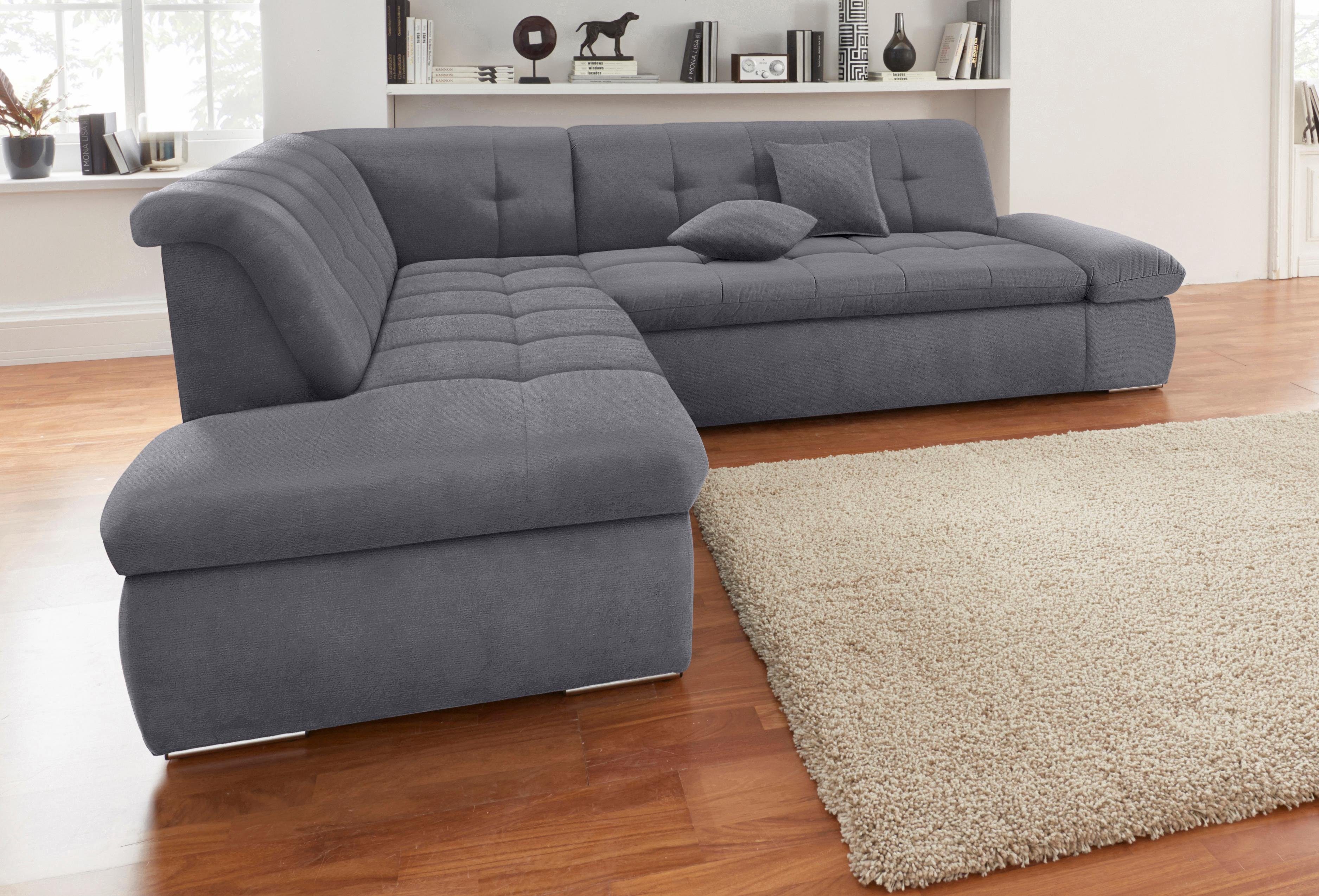 DOMO collection Ecksofa NMoric incl. Zierkissen B/T/H: 273/216/80 cm L-Form günstig online kaufen