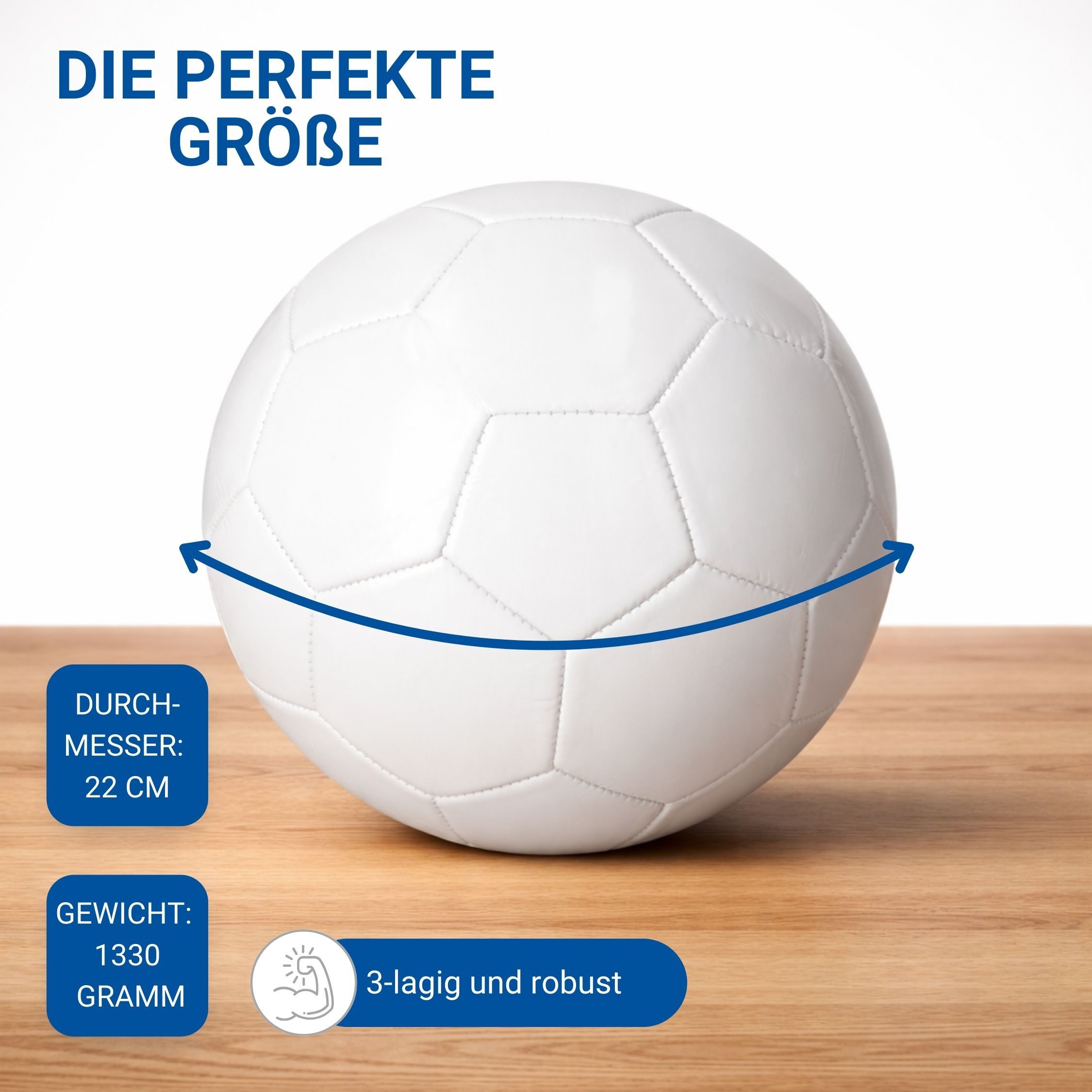 elasto Spielball Fußball in Größe 5 für Kinder und Erwachsene