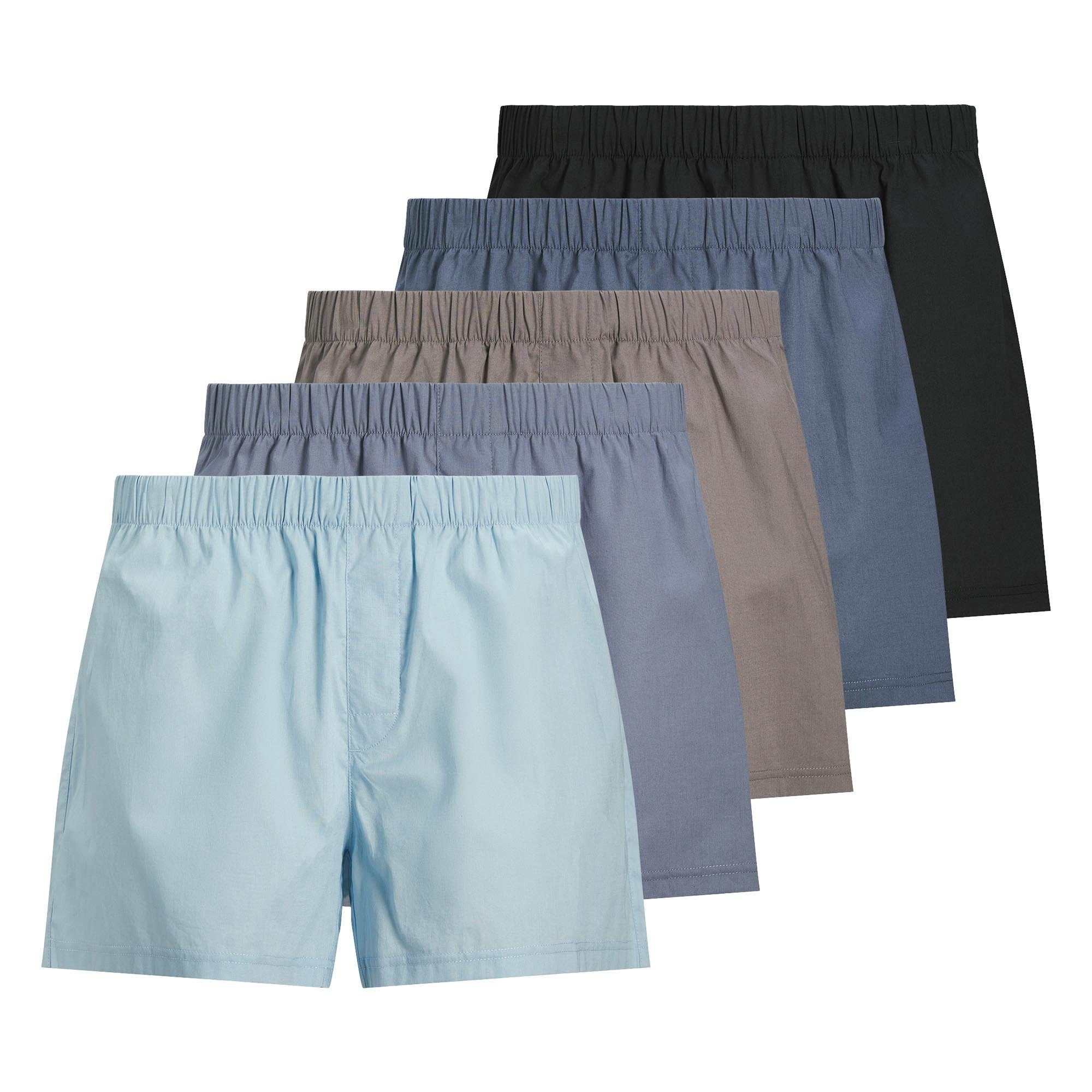 Boxershorts Herren Web-Boxershorts 5er Pack Baumwolle