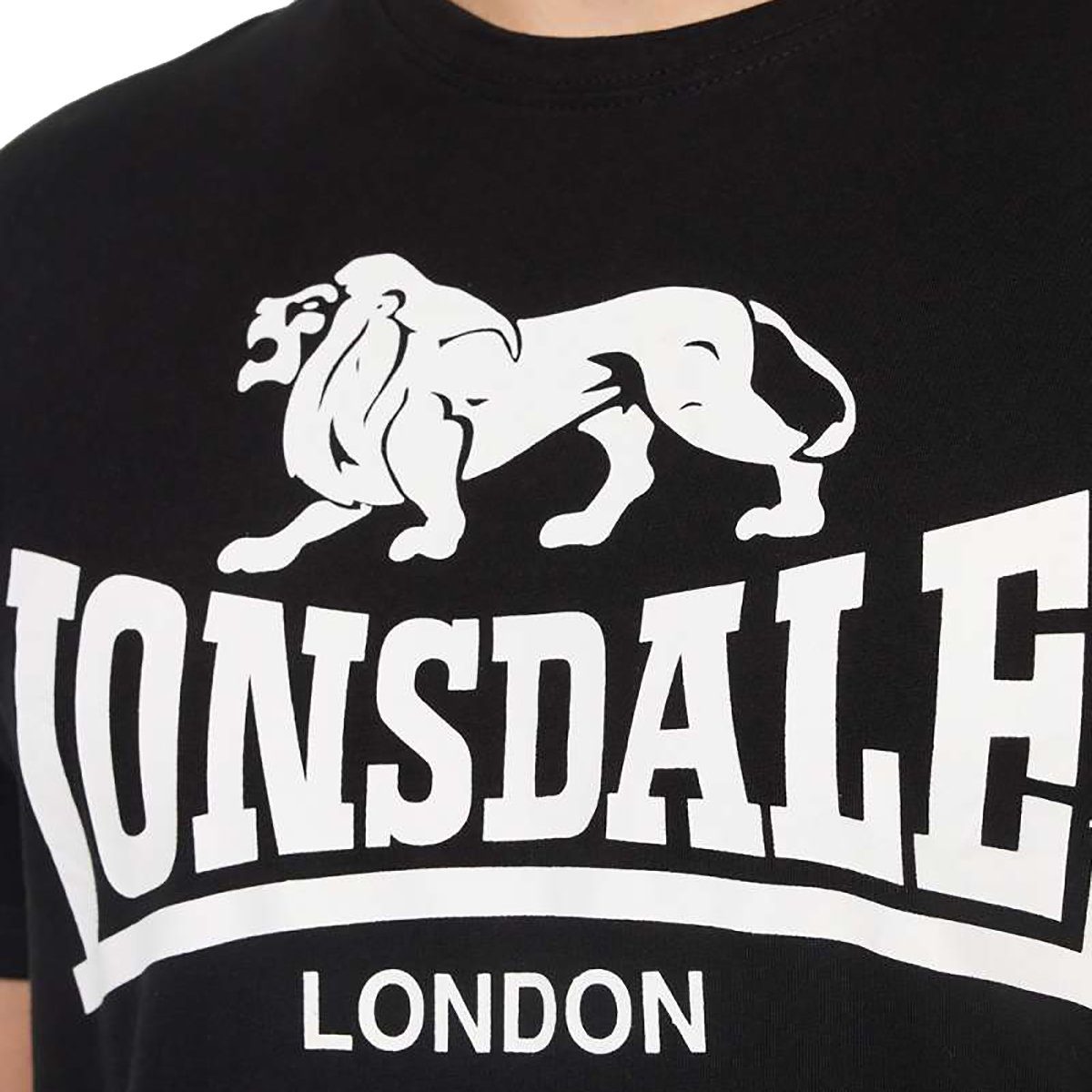 L T-Shirt Lonsdale T-Shirt Herren Logo Lonsdale (1-tlg) black