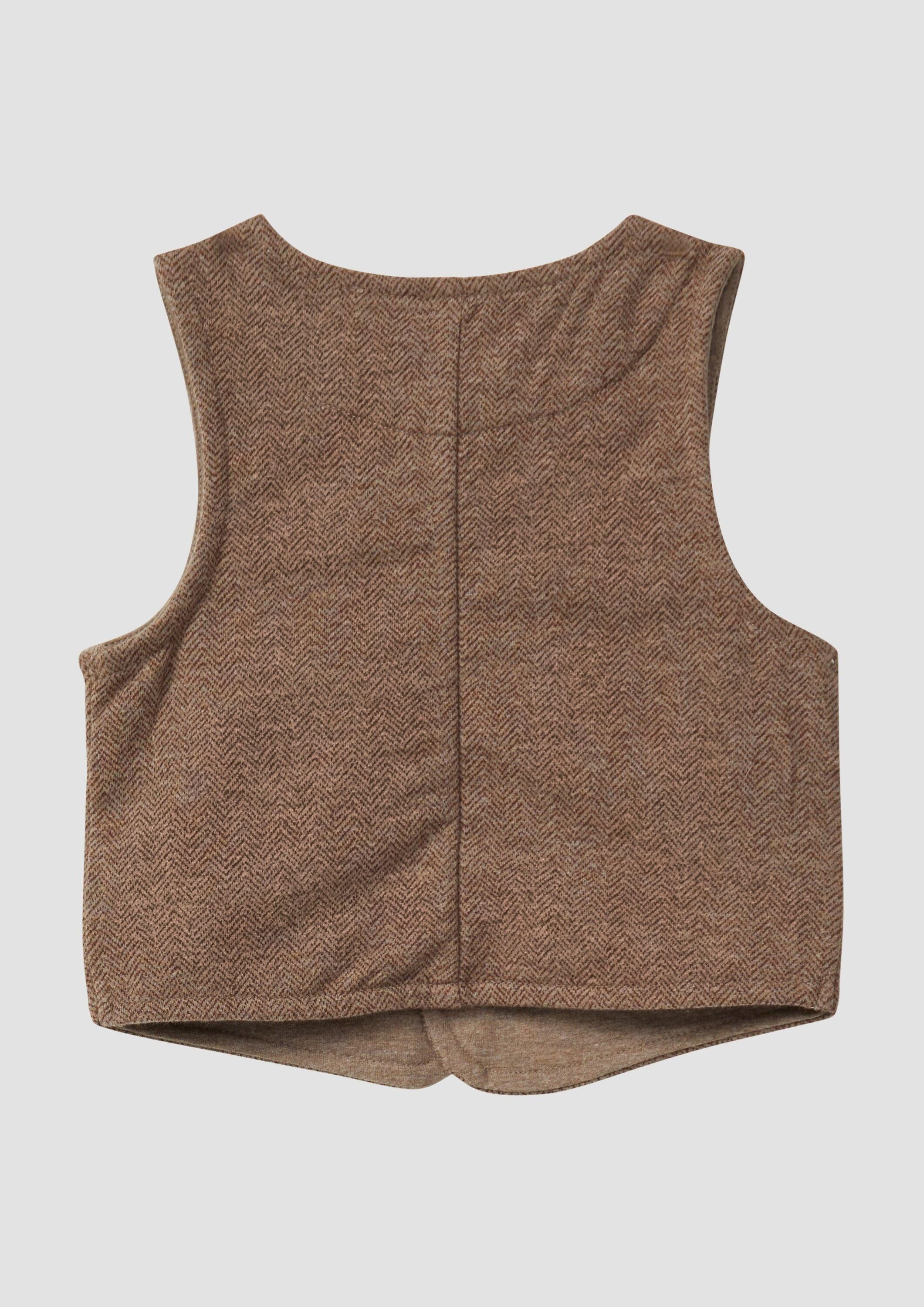 s.Oliver Funktionsweste Indoor-Weste Festive Weste mit Herringbone-Muster