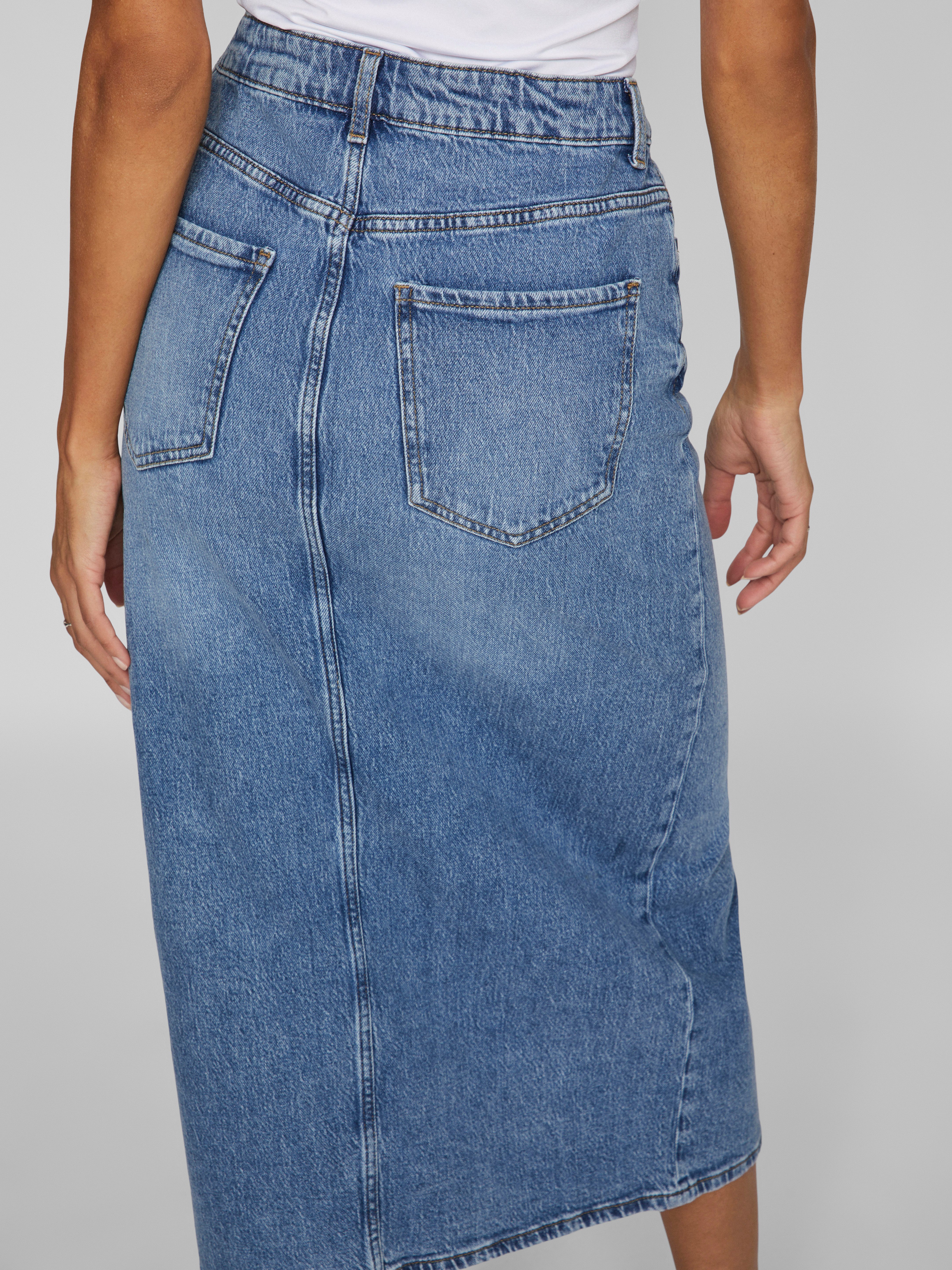 Vila Jeansrock VIJAF HW MIDI DENIM günstig online kaufen