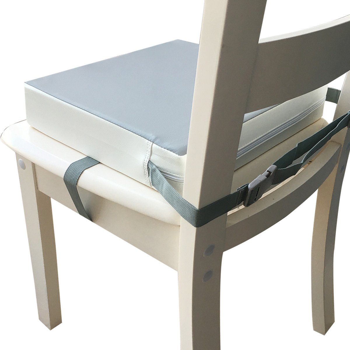 quadratisch Stuhlkissen Stuhl-Sitzkissen 32*32*8cm FELIXLEO Weiß Grau Sitzmatte und