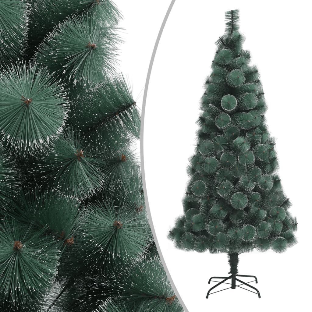 furnicato Künstlicher Weihnachtsbaum Grün 180 cm mit Stahlfuß, Tannenbaum mit weißen Spitzen und 250 ausrichtbaren Tannenspitzen