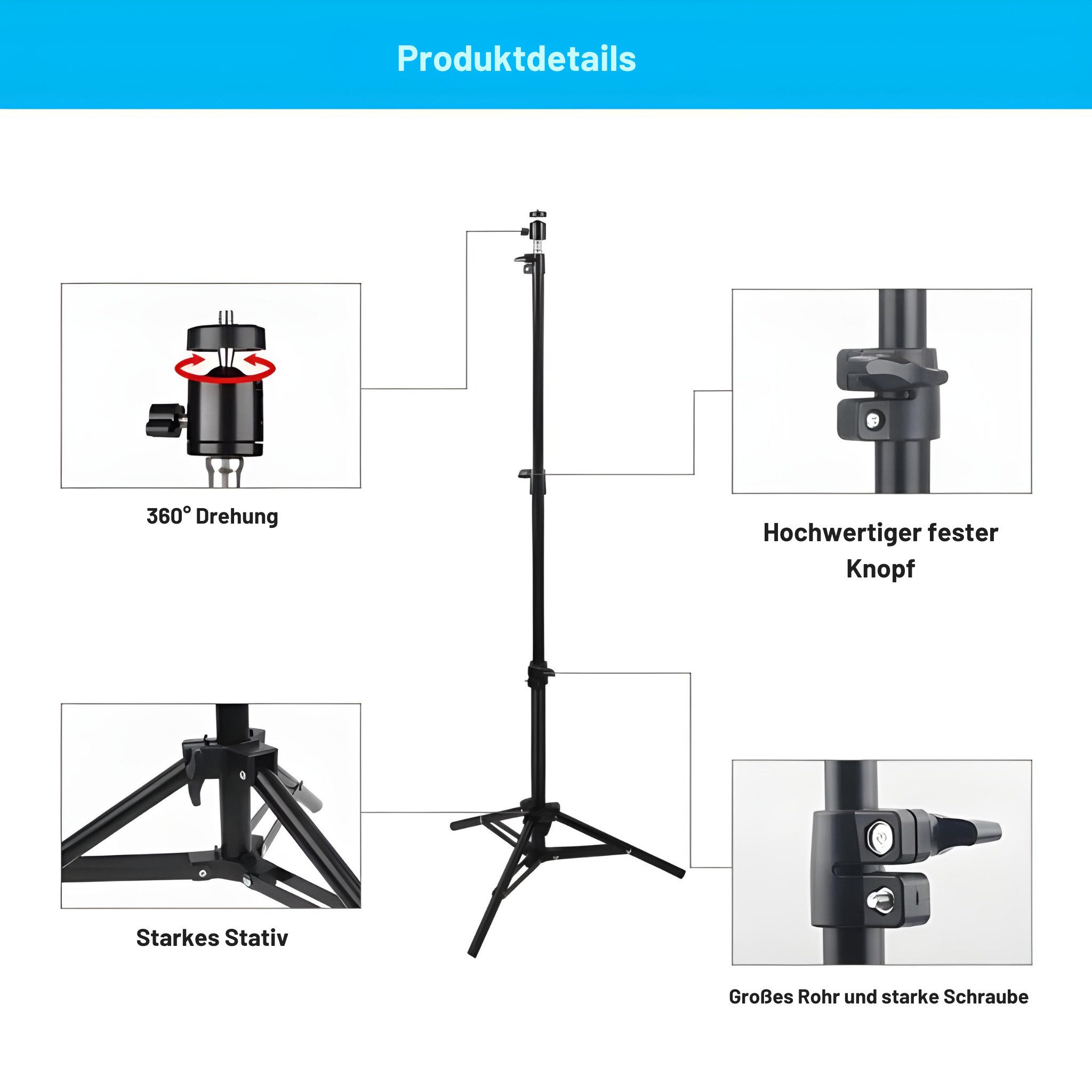 HS.SUPPLY Standhalterung HY300 Serie Projektorständer, Hy300 Beamer Ständer Standhalterung, (Komplettset, Komplettset, Beamer Ständer für die HY300-Reihe, Universell passend)