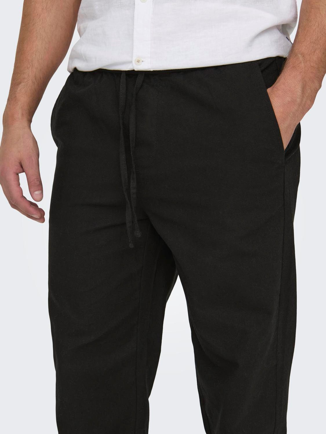 ONLY & SONS Trainingshose ONSSINUS LOOSE 0007 COT LIN PANT NOOS günstig online kaufen