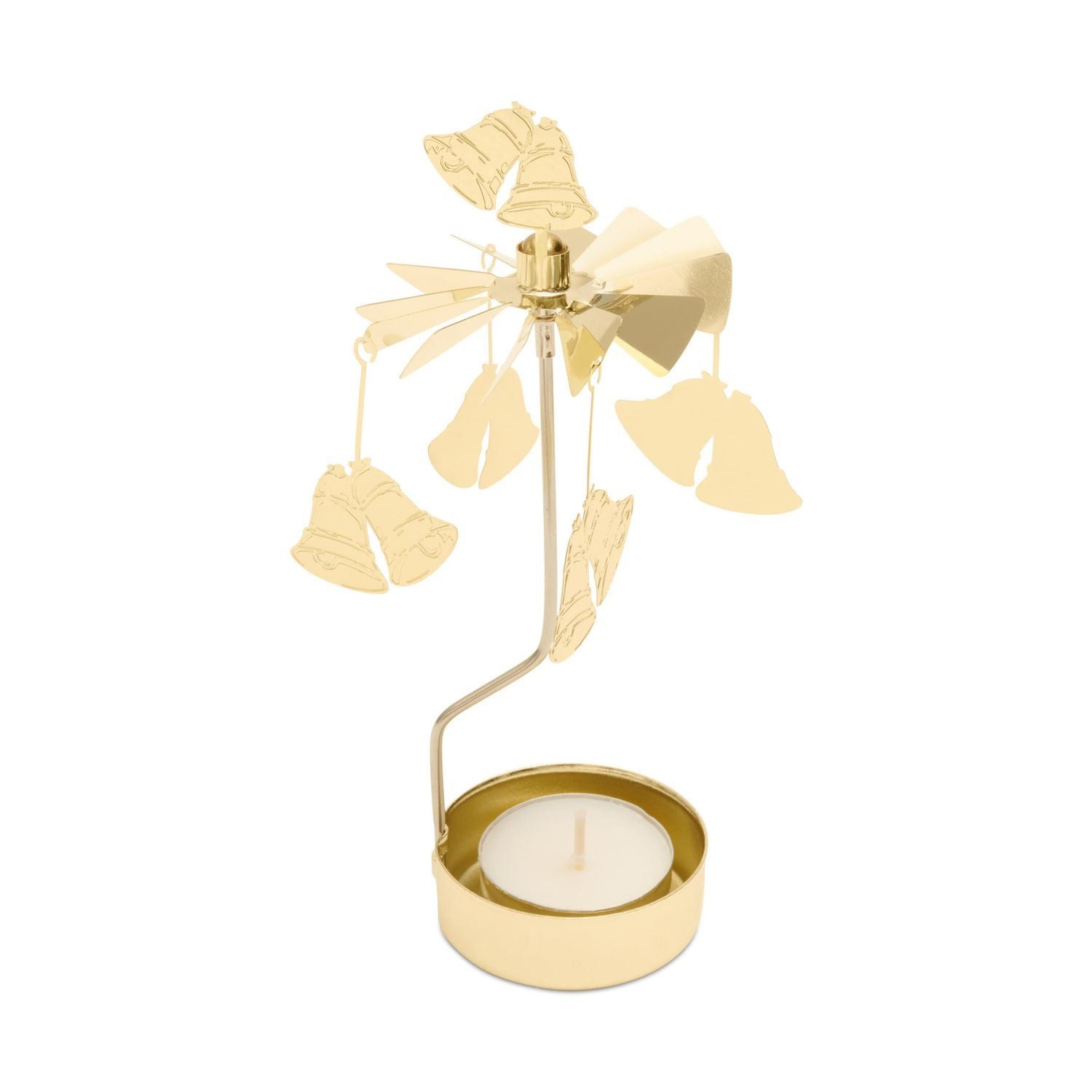 Grußkarte Teelichtkarussell Set "Glocke", gold Exklusiv bei uns!