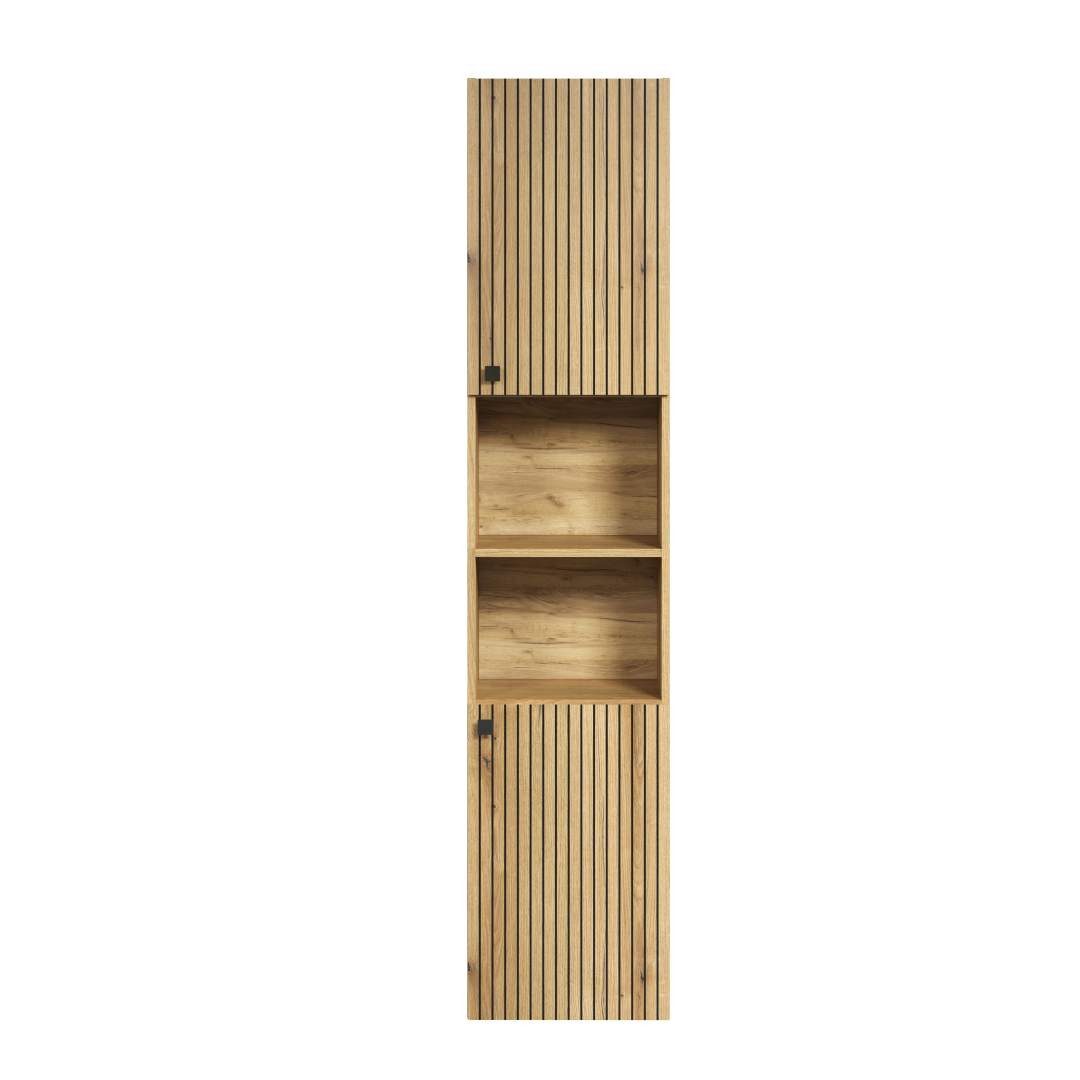 trendteam Badmöbel-Set PureBliss Hochschrank Bad Eiche dekor.